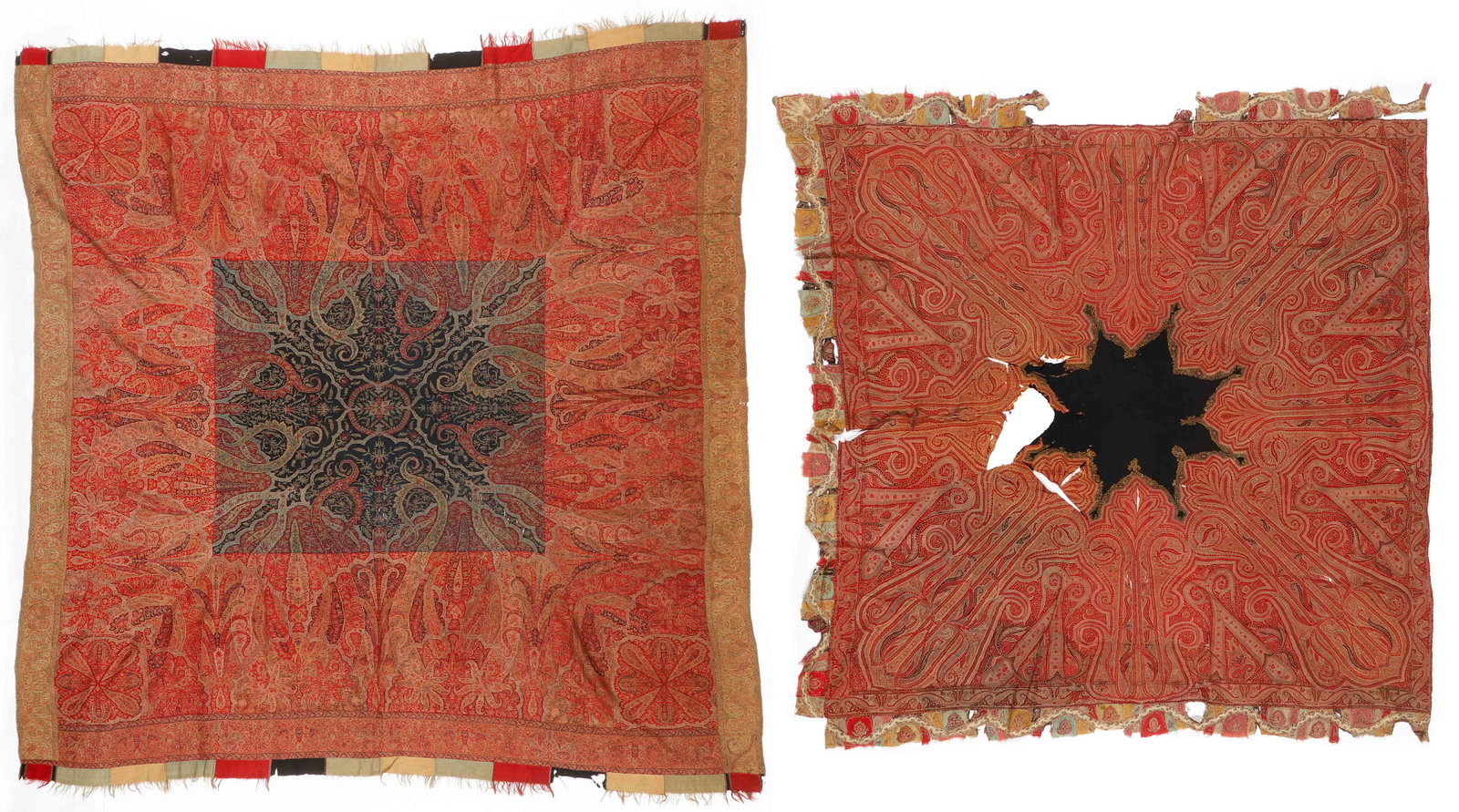 Two 19th C. Kashmir Shawls, India (1 of 9)