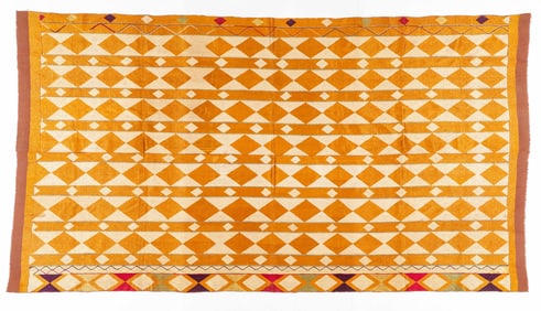Gold and White Phulkari, Punjab, Early 20th C.
