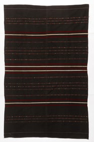 Antique Indian Mizo Chin Striped Mantle, Mizoram, C. 1920