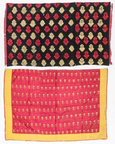2 Indian Silk Cover (Rumal), India, 19th C.