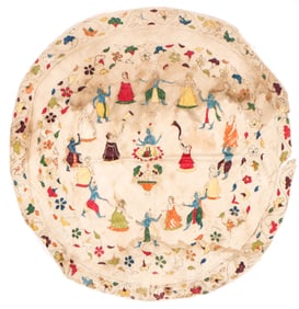 Chamba Rumal Roundel, India, Late 19th C.