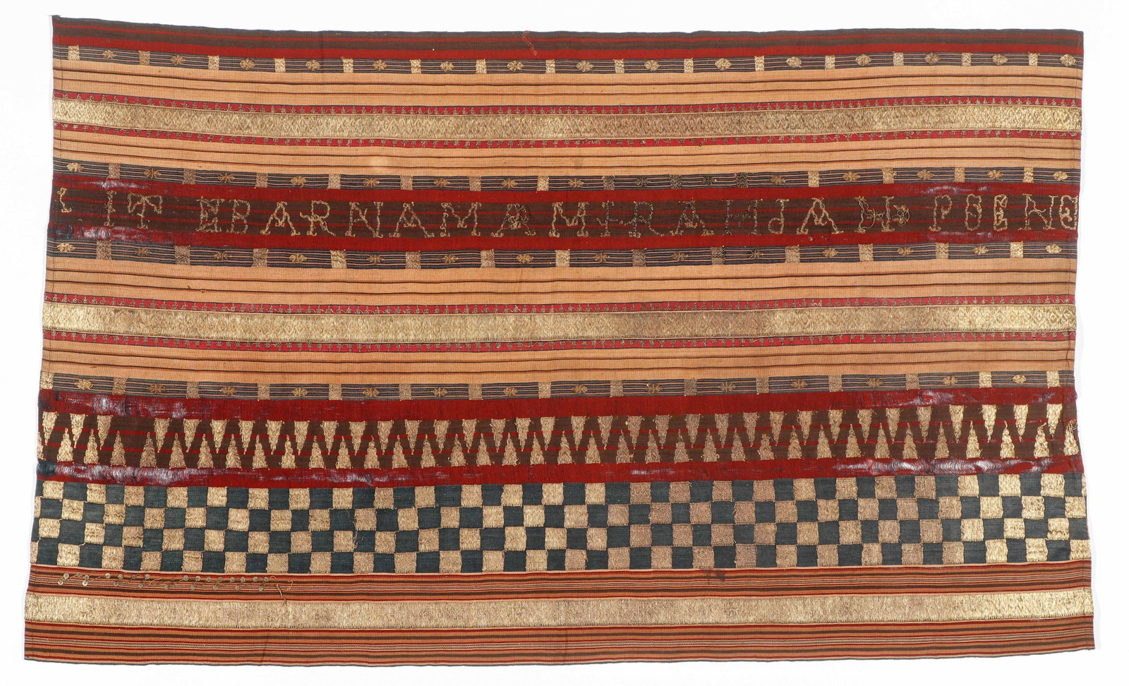 Antique Ceremonial "Tapis" Textile, Lampung, Early 20th C.: Antique Ceremonial "Tapis", Lampung, Early 20th C. This antique woman's ceremonial tube skirt, known as 'tapis,' originates from south Sumatran province of Lampung, Indonesia. This exquisite piece sho