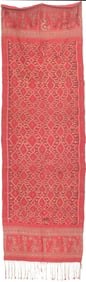 Indonesian Silk Shoulder Cloth, Sumatra, 19th C.