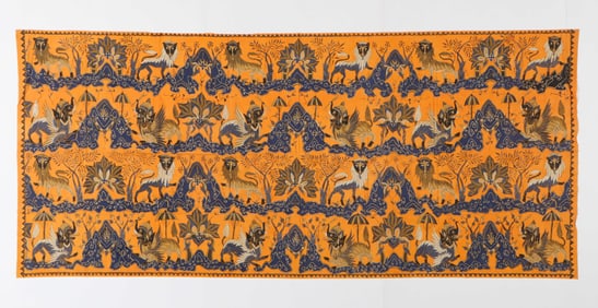 Tulis Batik With Animals And Spears, Indonesia, Mid 20th C.