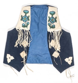 Native American Beaded Vest, Mid 20th C.