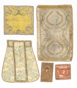 Group of Five European Textiles, 16th-19th C.