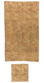 French Silk Brocade Panel and Fragment, 18th C.