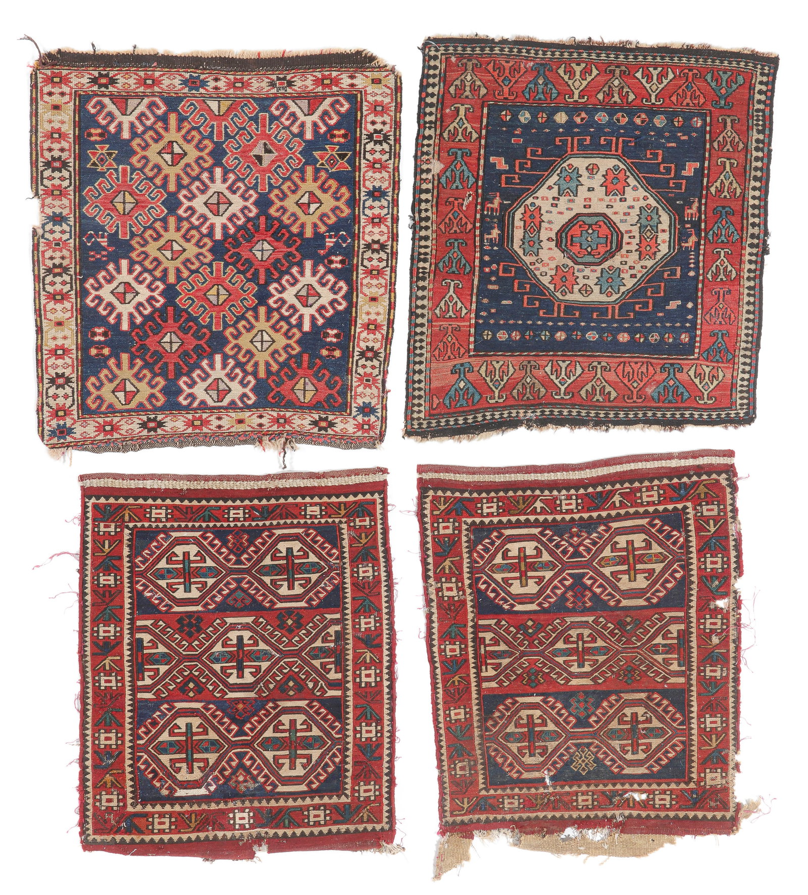 4 Sumak Khorjin, Transcaucasus, Late 19th C., 1'7'' x 1'9'' (1 of 4)