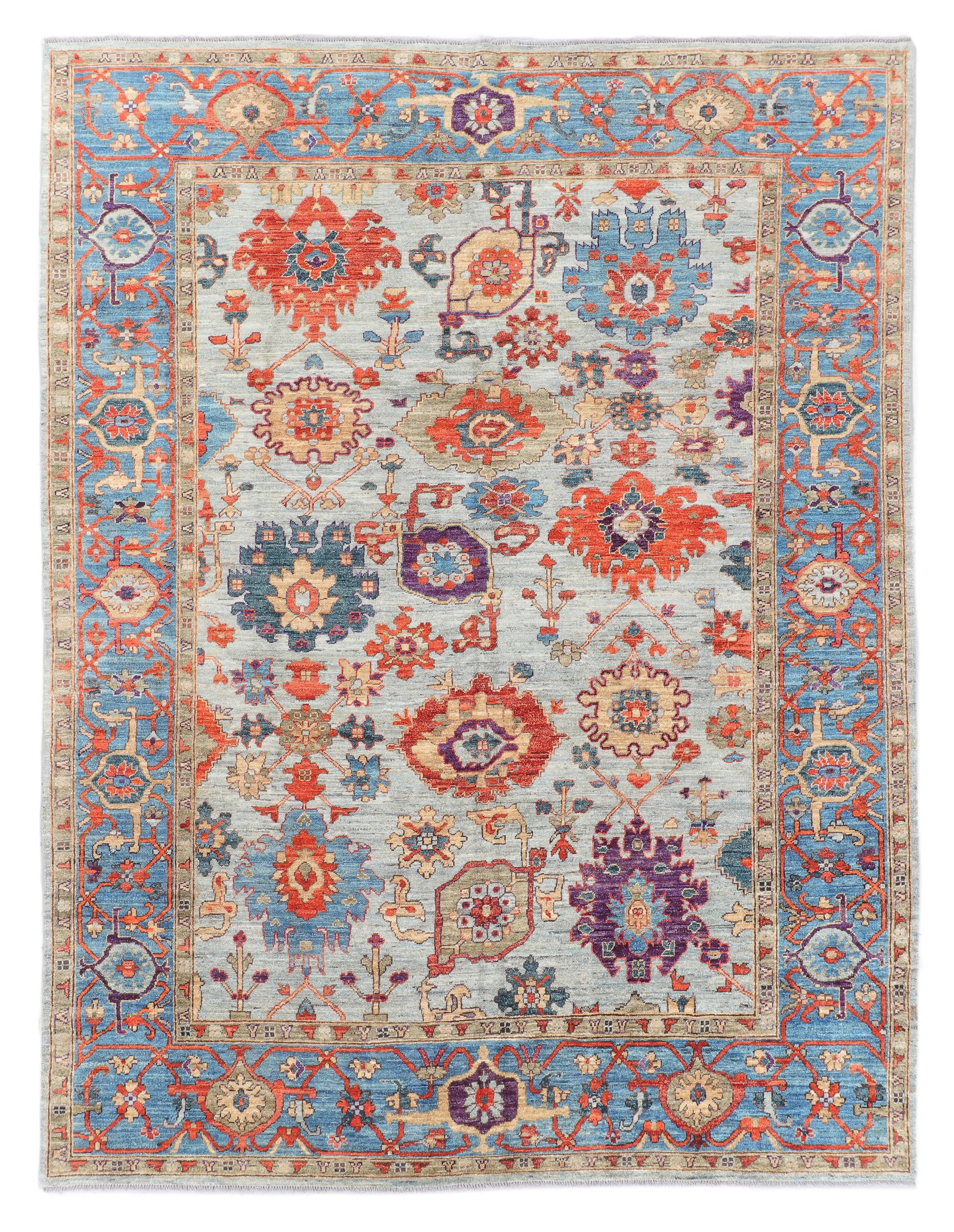 Oushak Rug, Turkey, Late 20th C., 9'0'' x 11'8'' (1 of 4)