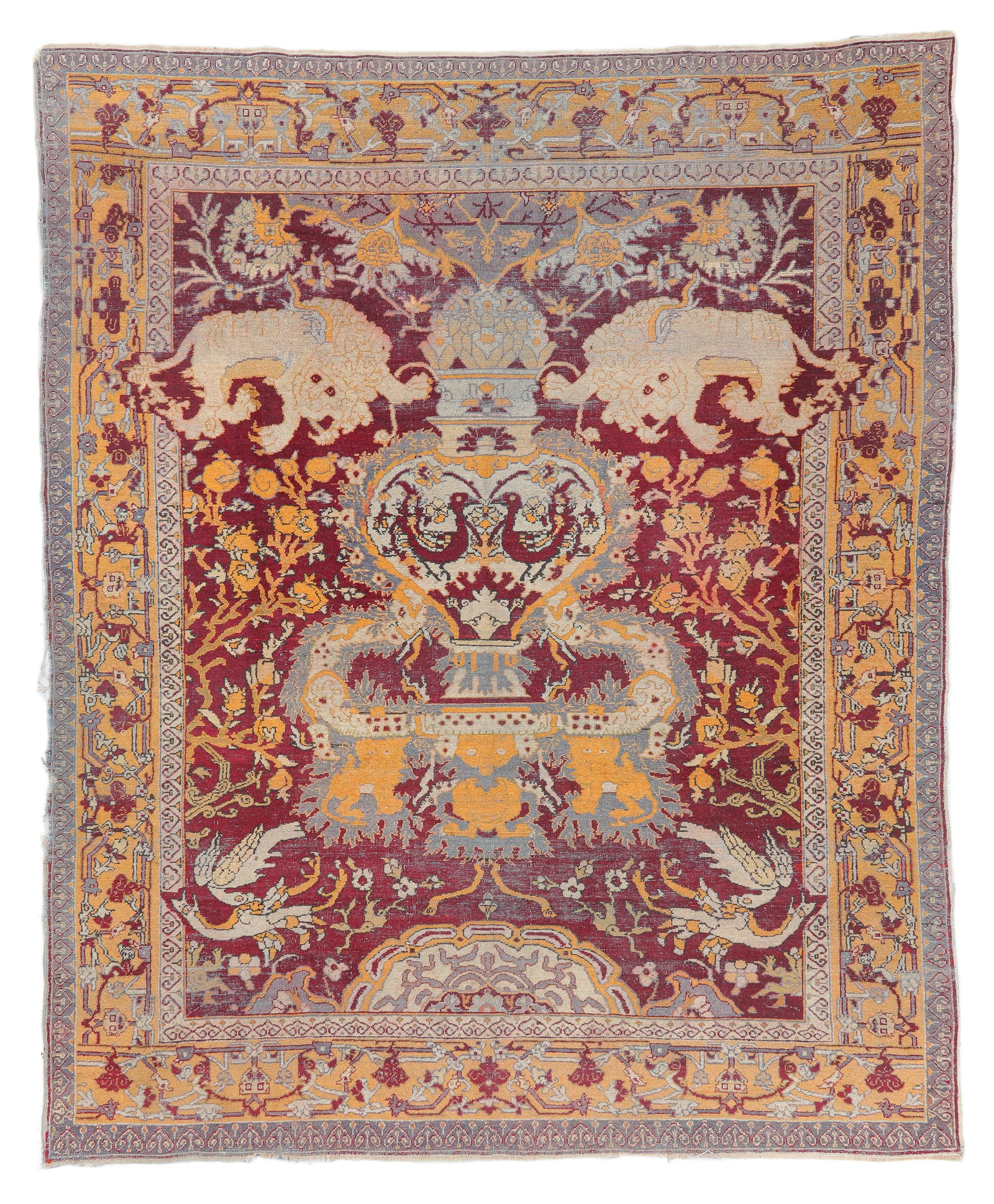 Agra Rug, India, Late 19th C., 6'1'' x 7'4'' (1 of 4)