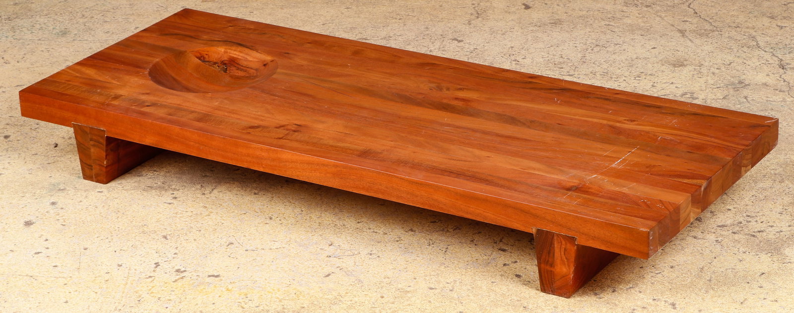 Large Heavy Wood Table Top Cutting Board Station,  6'' x 20'' x 49.5'' (1 of 7)