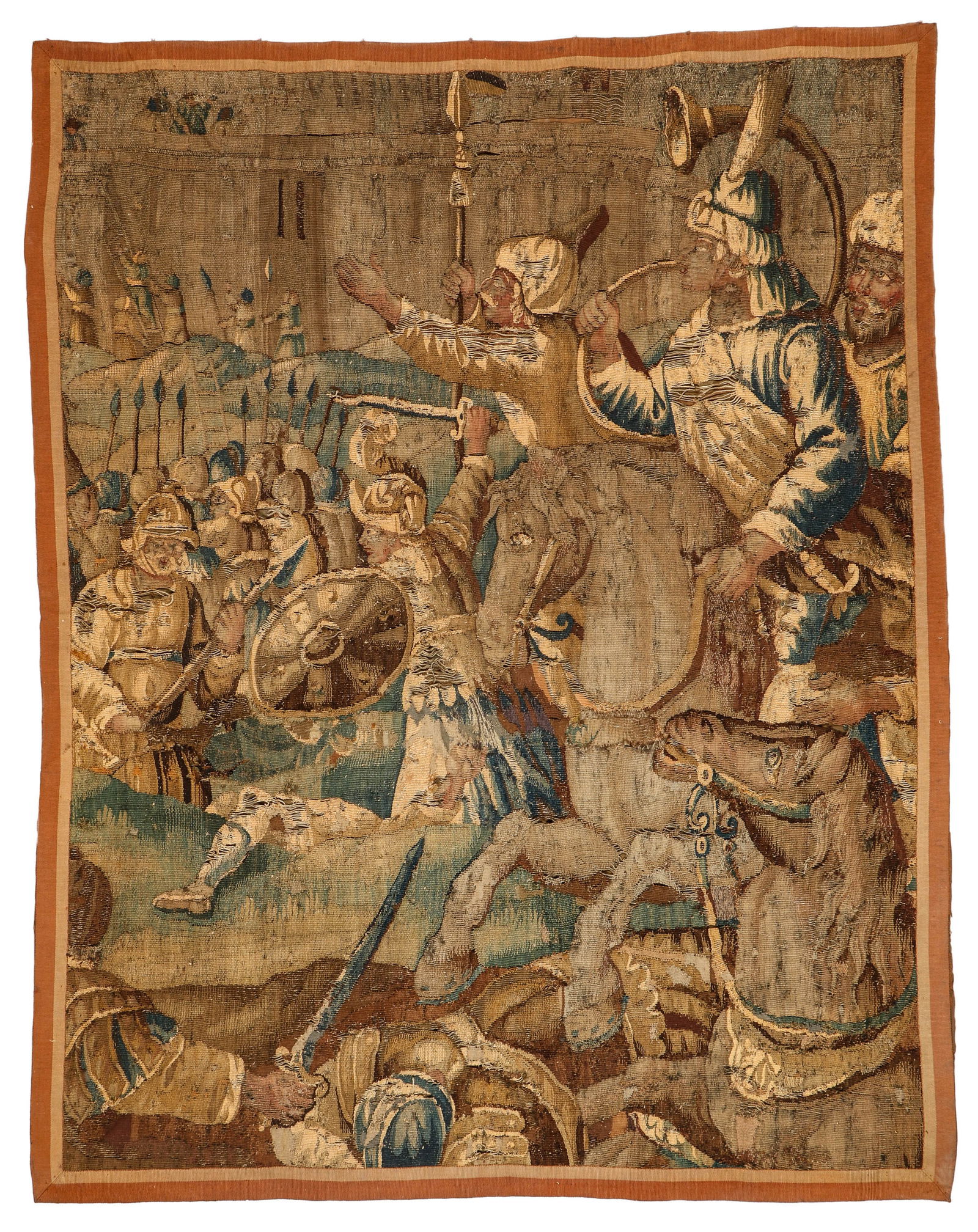 Antique Continental Pictorial Tapestry, 17th/18th C., 79'' x 63'' (1 of 5)