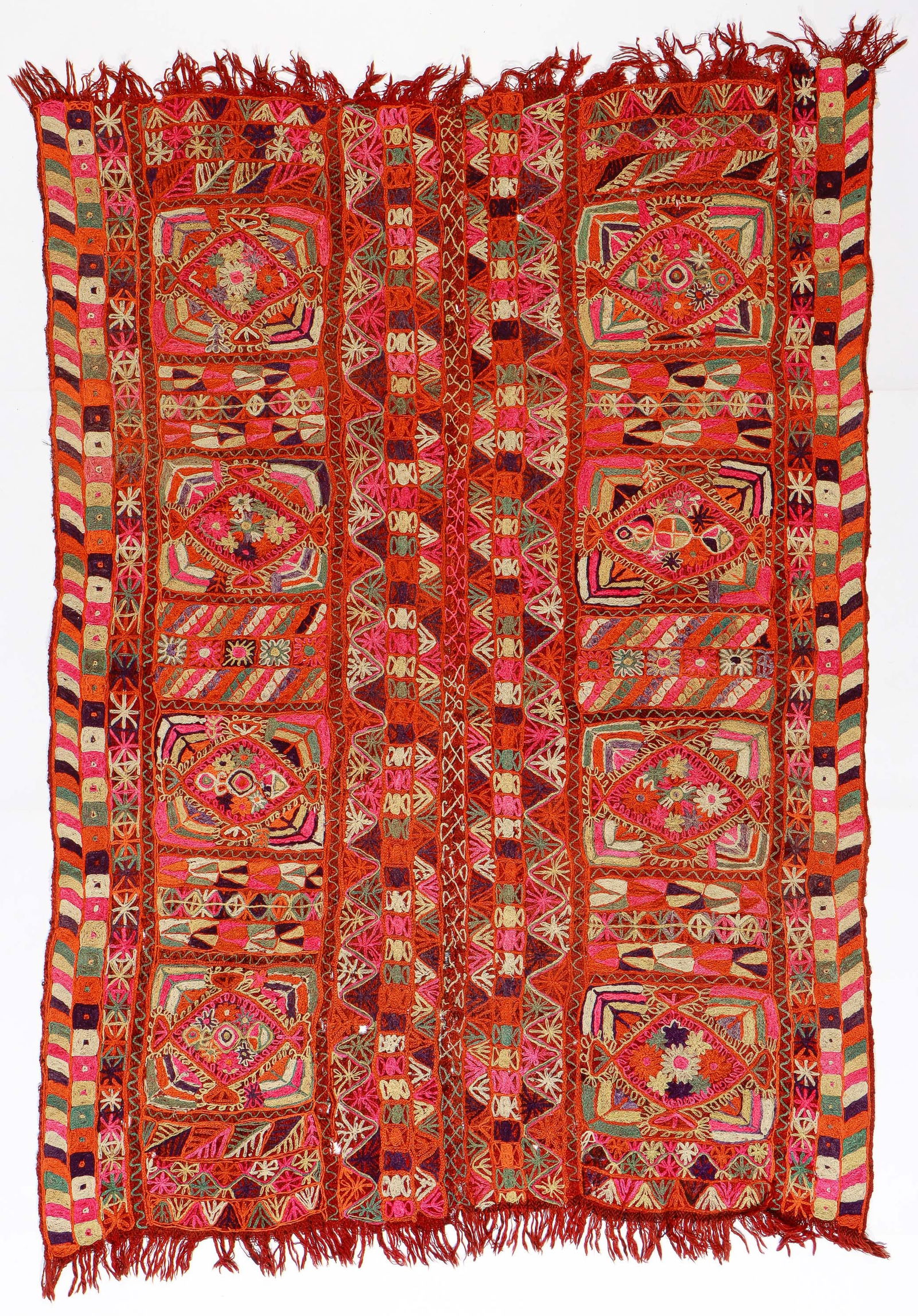 Iraqi Marash Embroidered Wedding Blanket, Mid 20th C. (1 of 5)