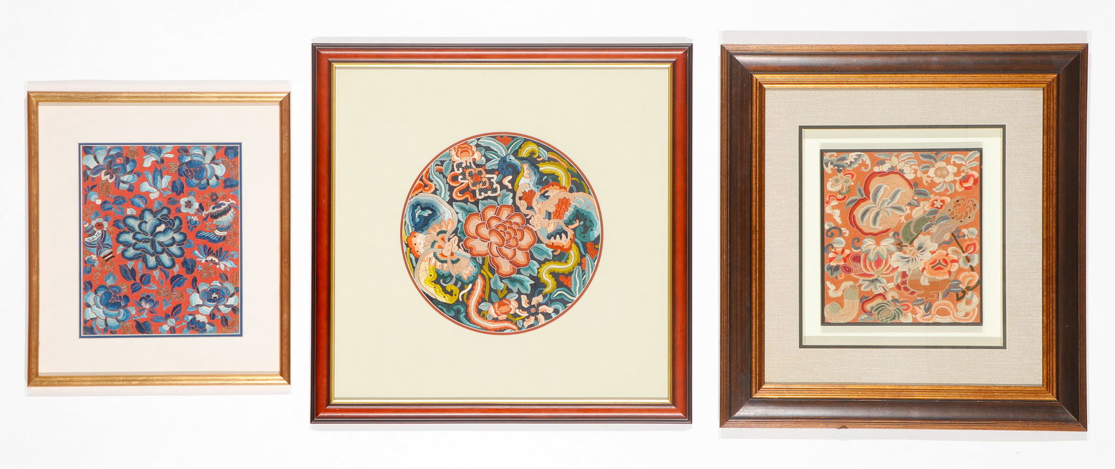3 Framed Asian Textiles (1 of 5)