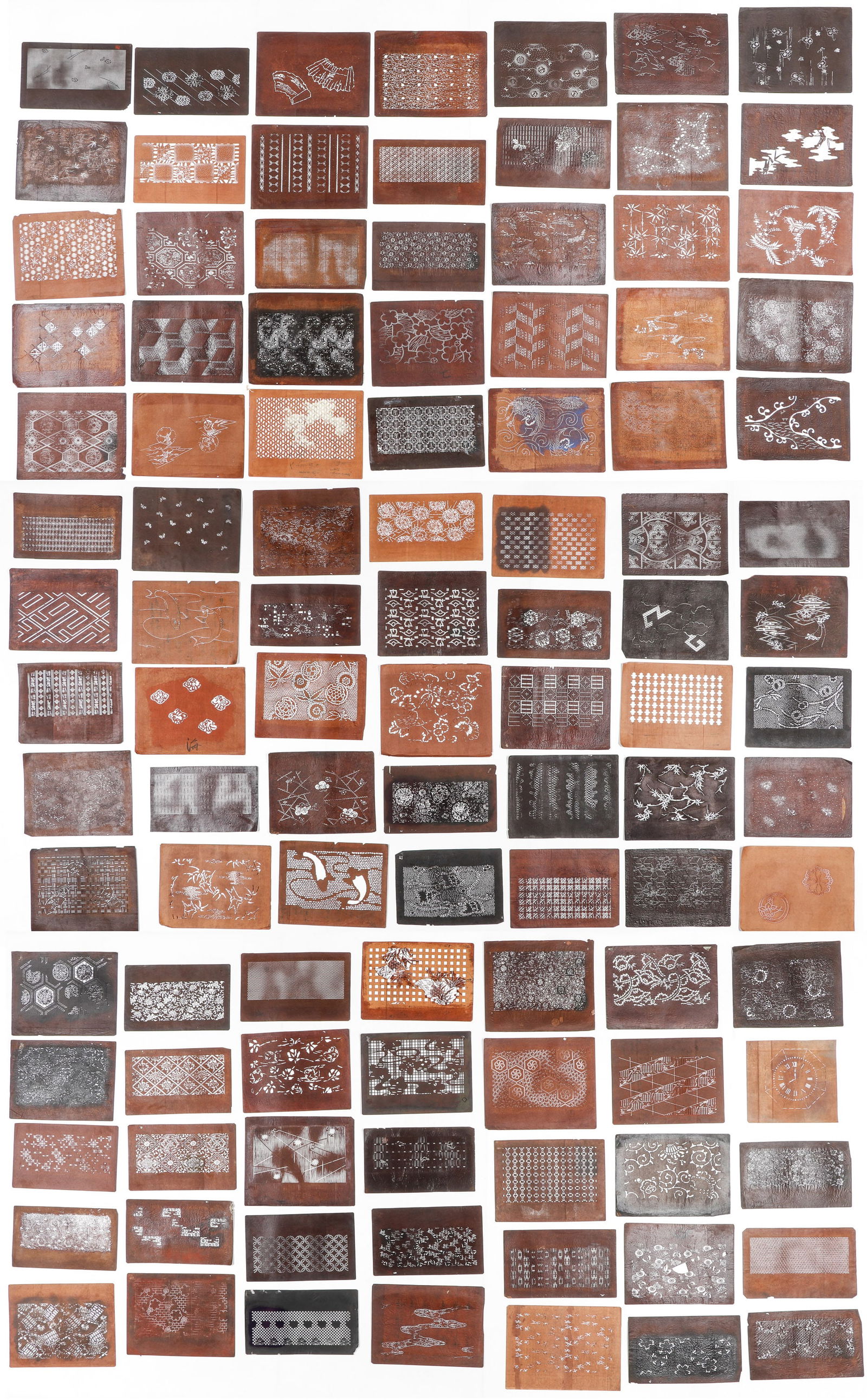 105 Japanese Katagami Kimono Stencils, Early-Mid 20th C. (1 of 13)