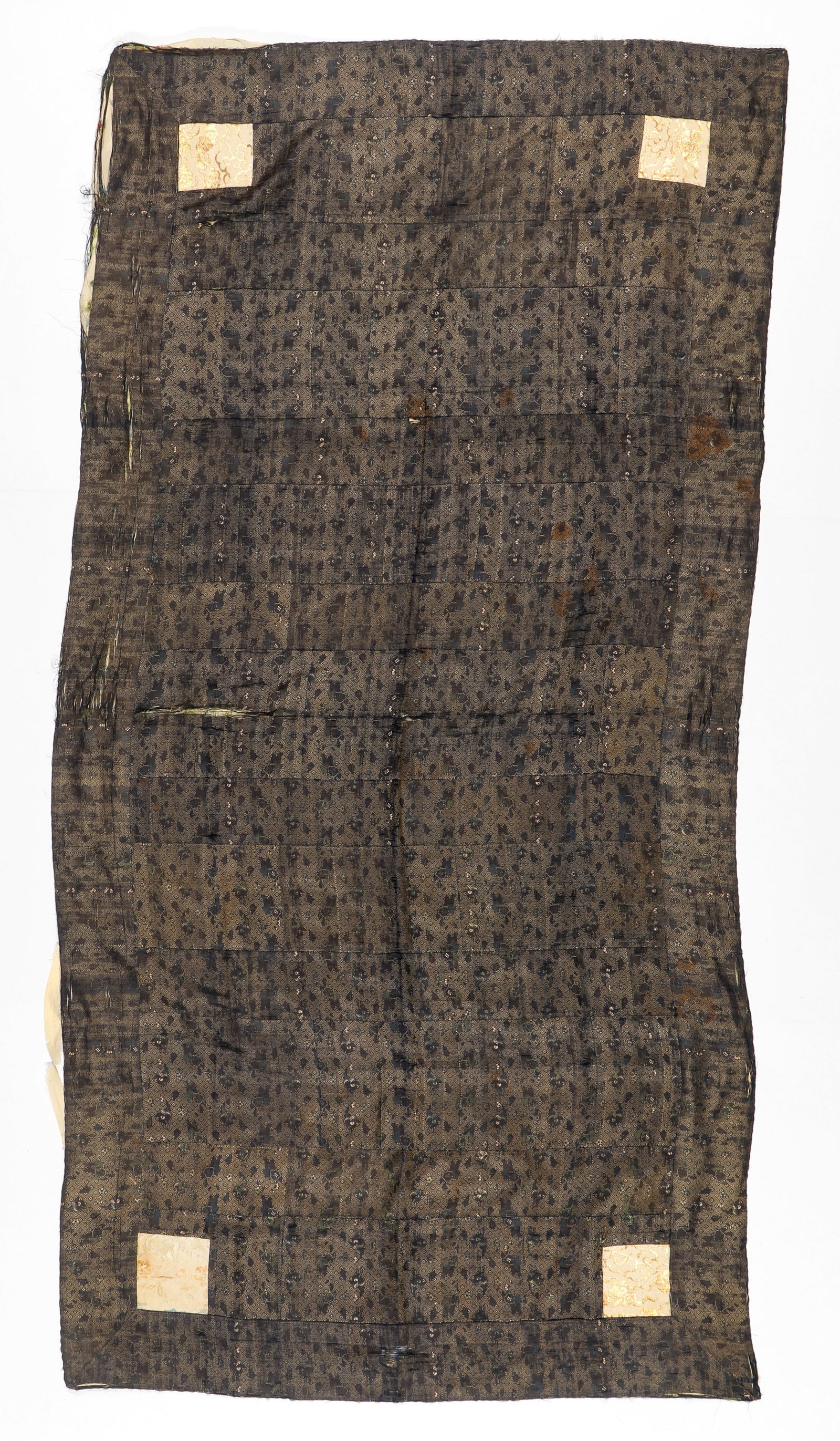 Antique Japanese Kesa, Early 20th C.: Antique Japanese Kesa, Early 20th C. Silk and paper brocade. Size: 41'' x 80'' (104 x 203 cm). Provenance: Ex Yosi Barzilai collection.