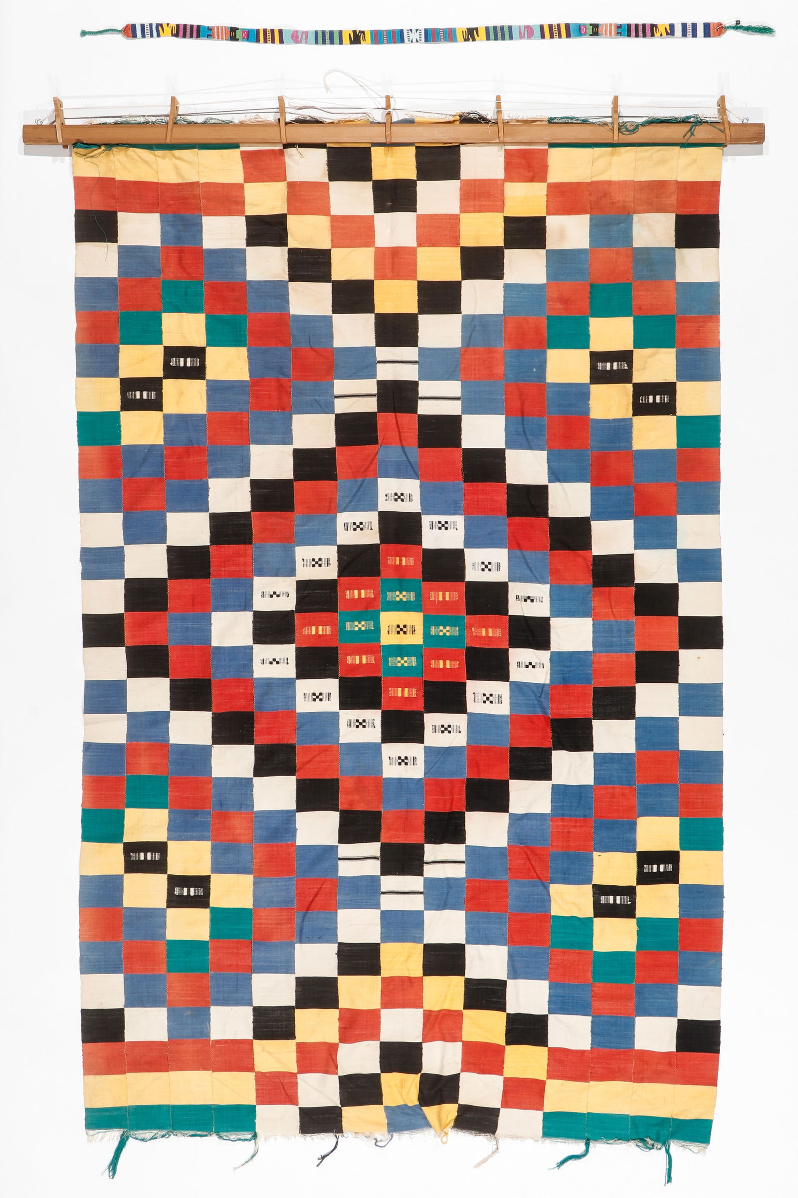 African Ewe Kente Cloth, Ghana, Mid 20th C. (1 of 4)