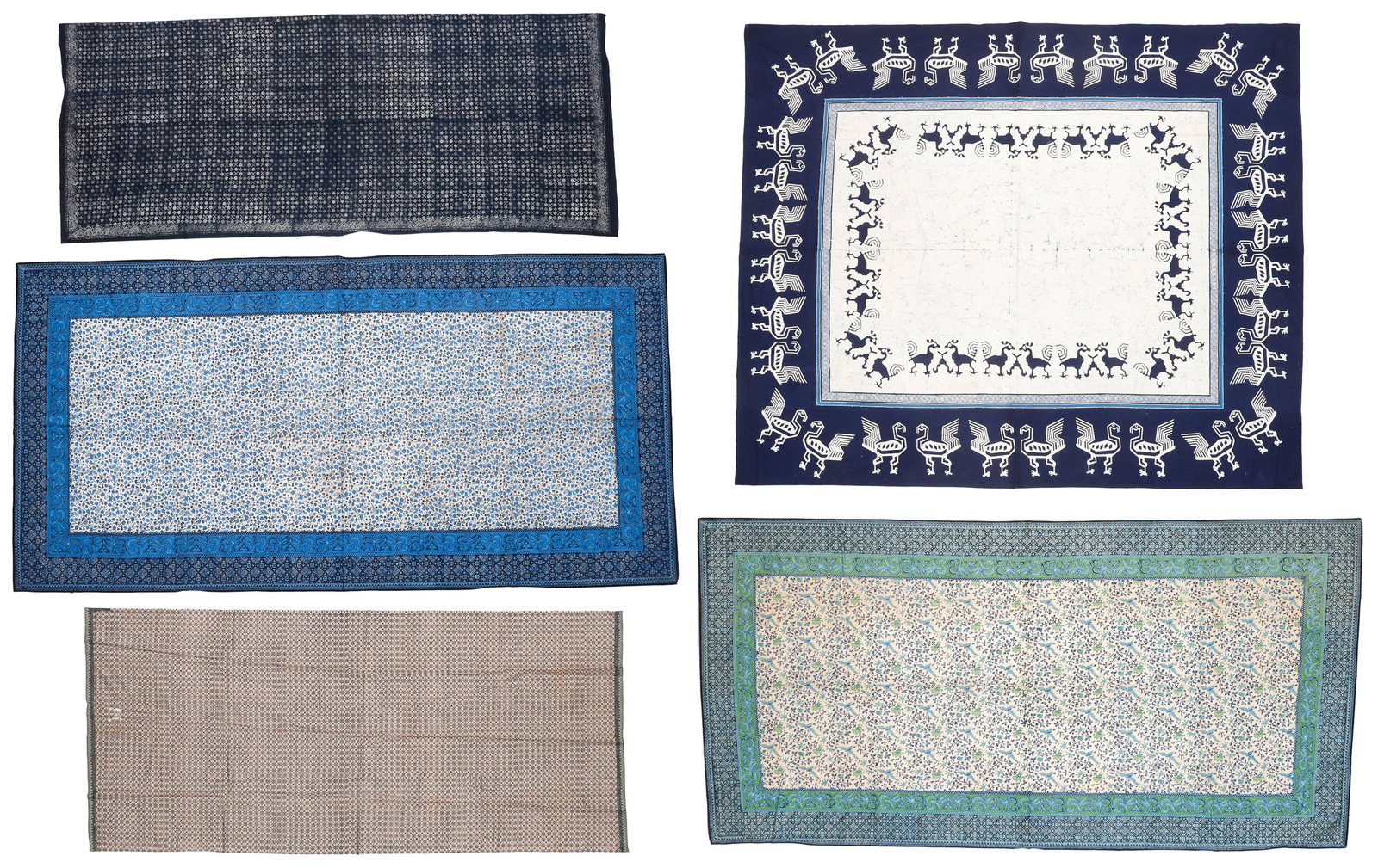 5 Vintage Southeast Asian Batiks, Mid 20th C. (1 of 9)