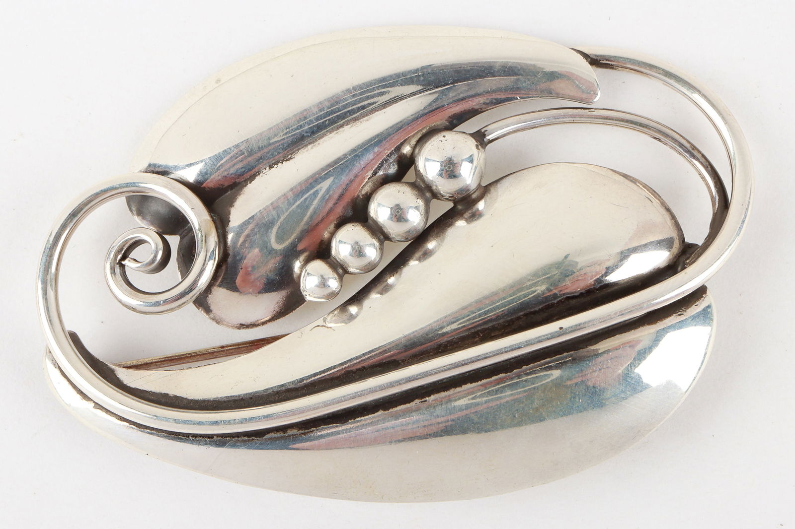 LaPaglia Silver Pin in Vine, Leaf, and Berry Design (1 of 3)