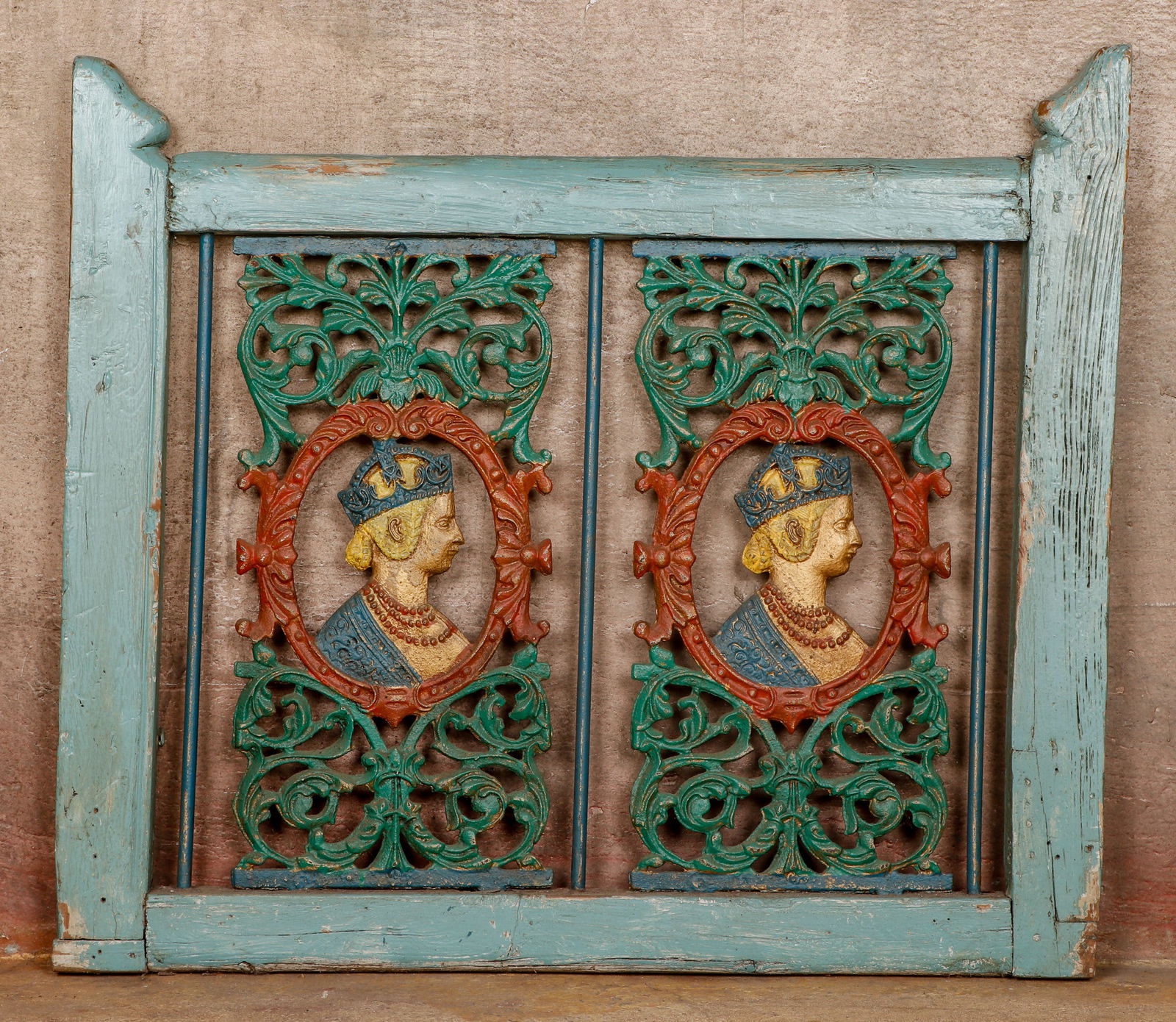 Antique Indian Cast Iron and Wood Jali Screen, 19th C. (1 of 4)