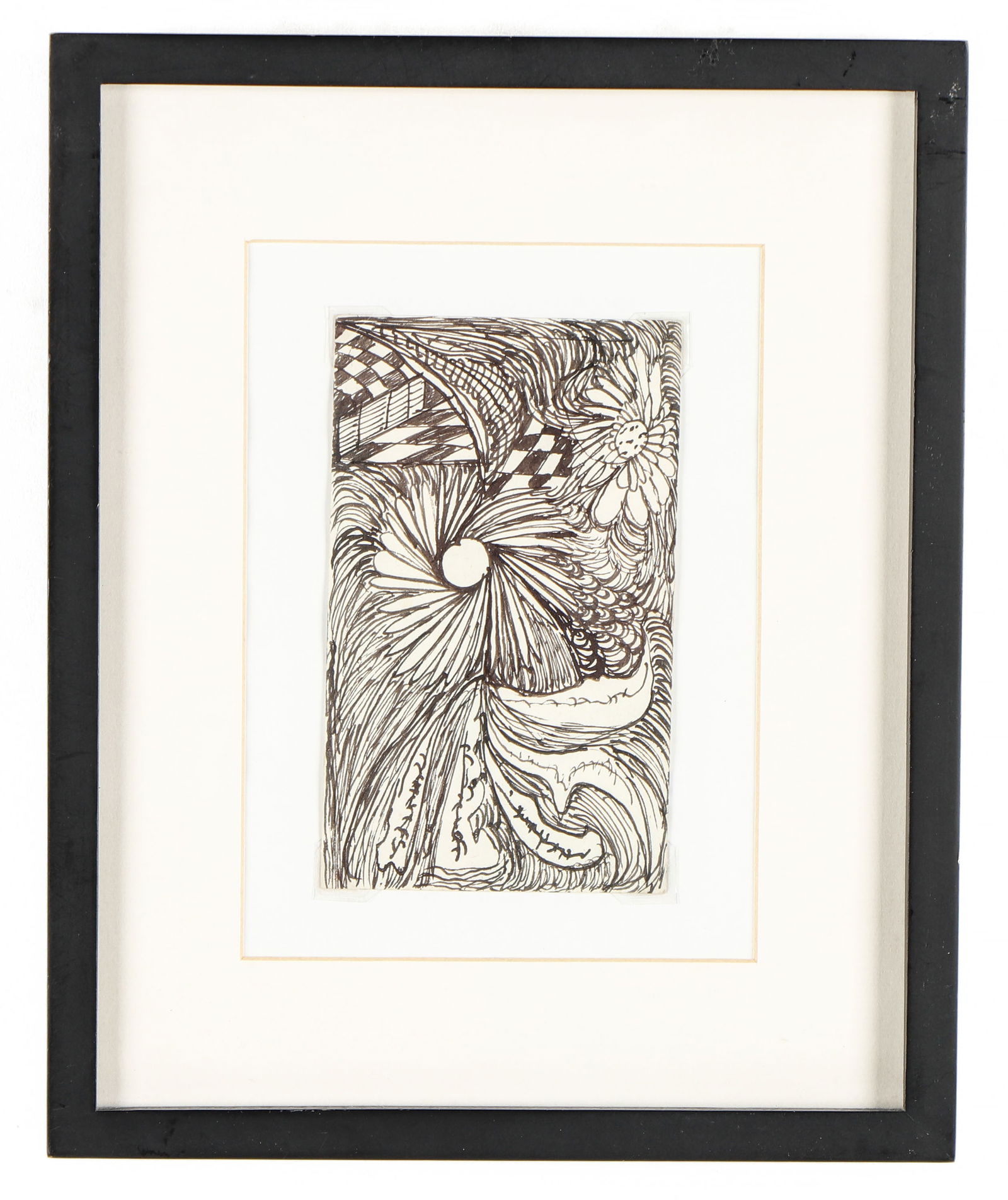 Madge Gill (English, 1882-1961) Ink on Postcard (1 of 3)