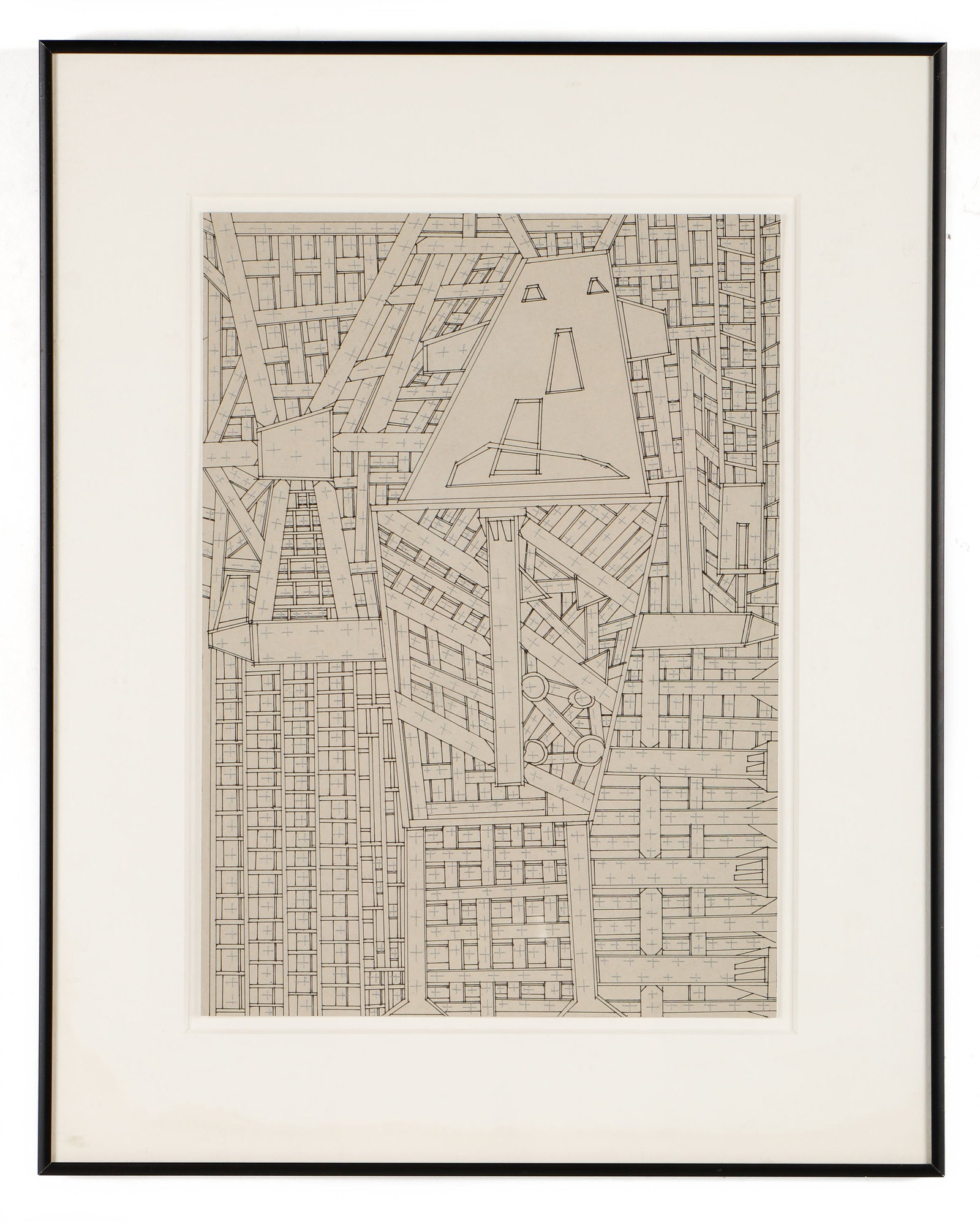Terao Katsuhiro (Japanese, b. 1960) "Ice Cream Robot": Terao Katsuhiro (Japanese, b. 1960) "Ice Cream Robot", (01-0145), 2005, ink drawing on paper board. Framed. Size: 16.5'' x 11.75'', 42 x 30 cm (sheet); 23.5'' x 18.75'', 60 x 48 cm (frame). Provenance