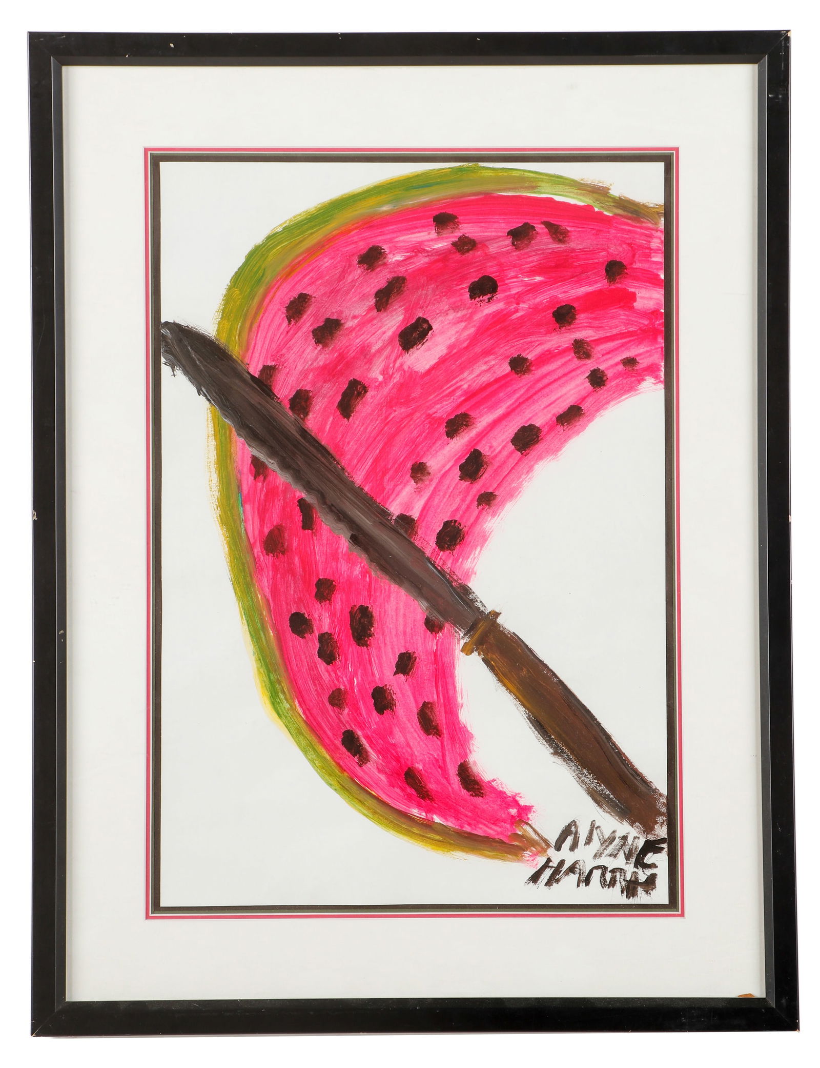Alyne Harris (b. 1942) "Watermelon and Knife" (1 of 3)