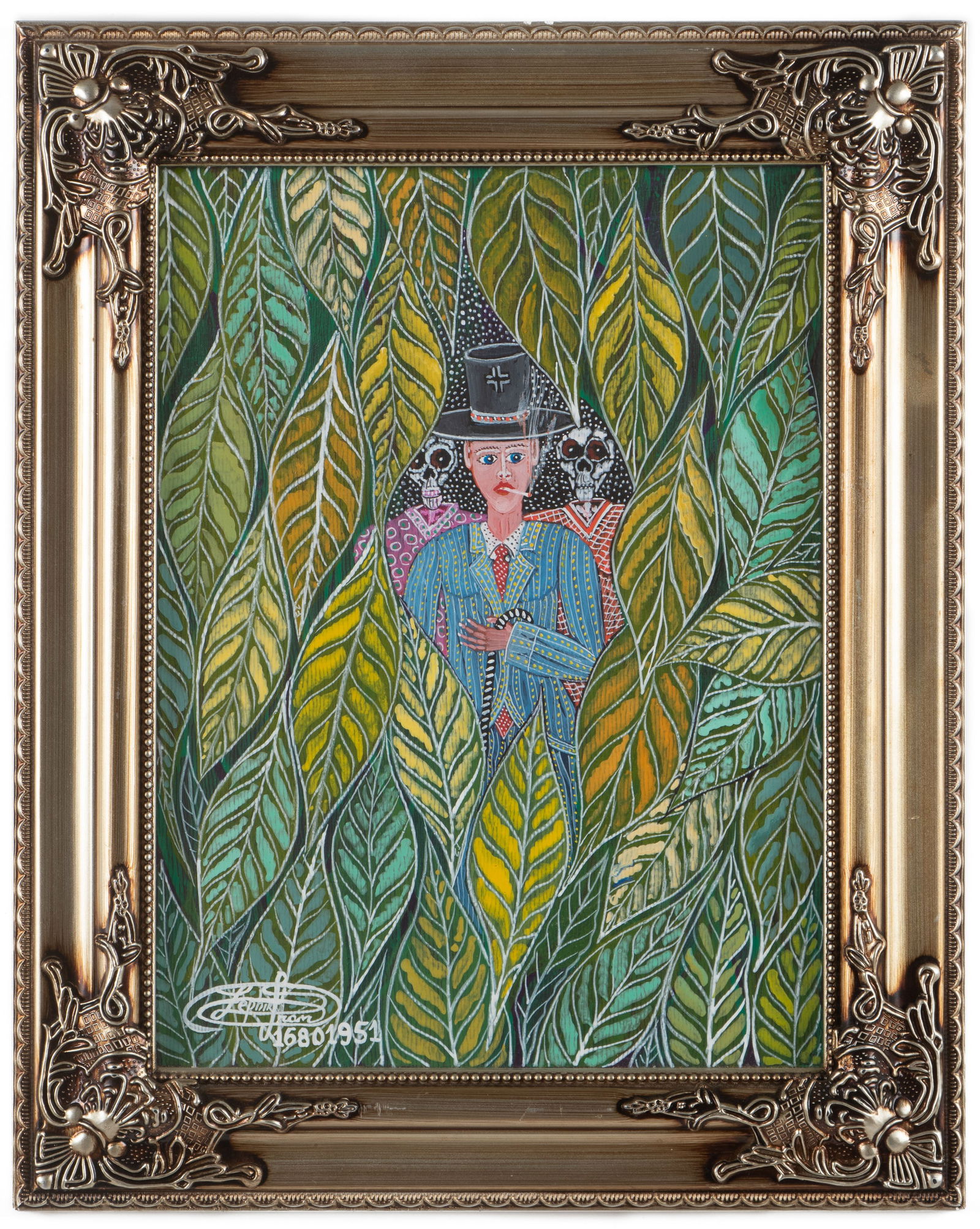 Frantz Zephirin (Haitian, b. 1968) "Evil Behind the Leaves" (1 of 3)