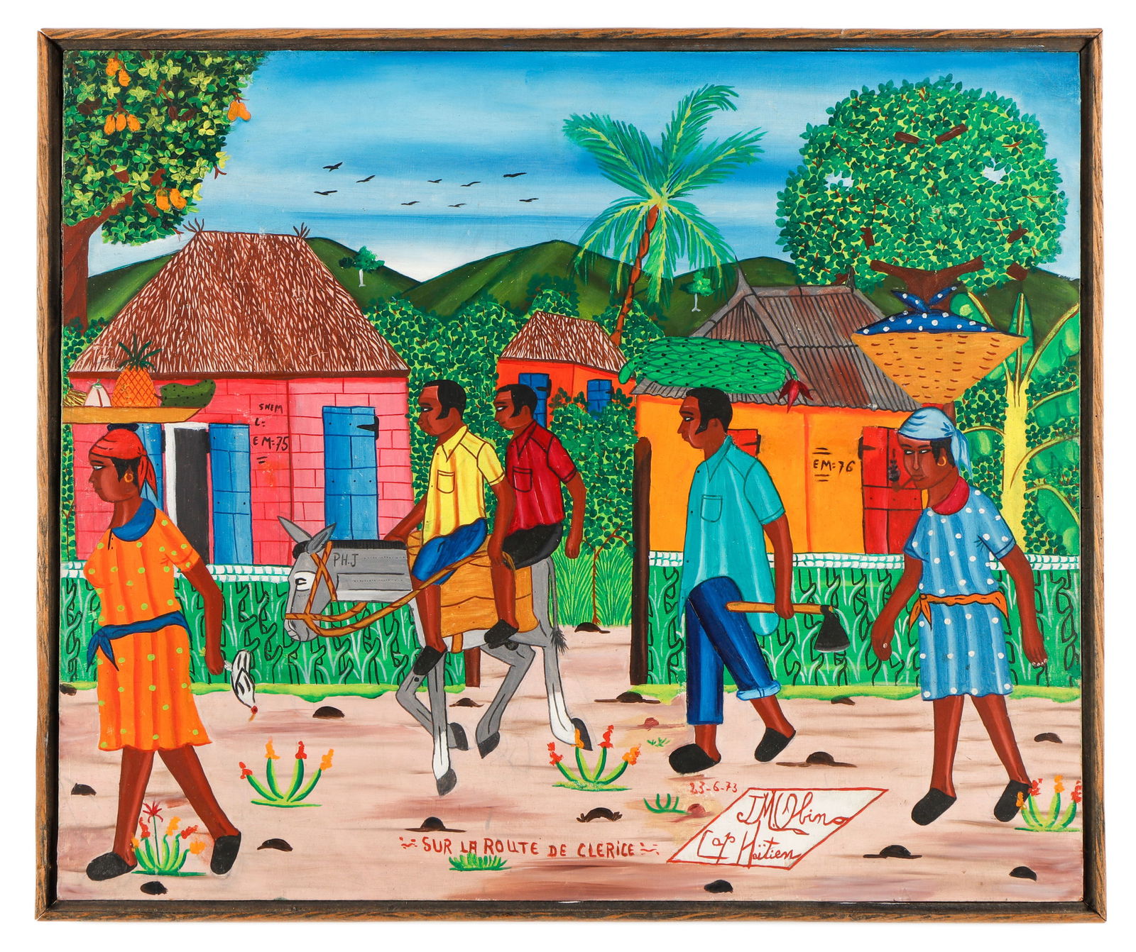 Jean Marie Obin (20th c.) "Sur La Route De Clerice" (1 of 3)