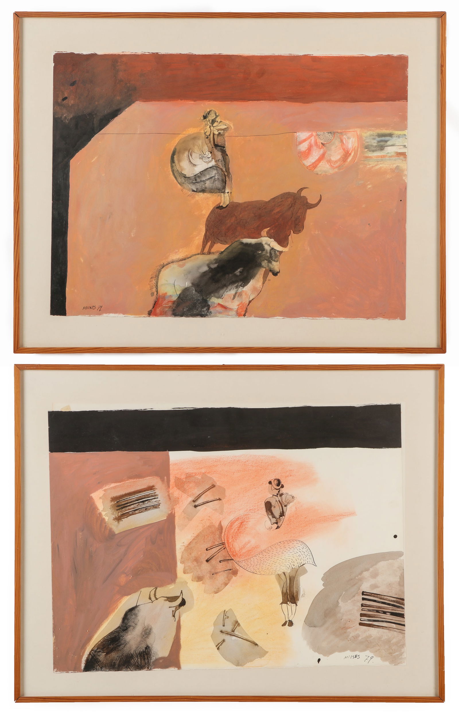 Moises Zabludovsky (b. 1959) Two Mixed Media Works (1 of 7)