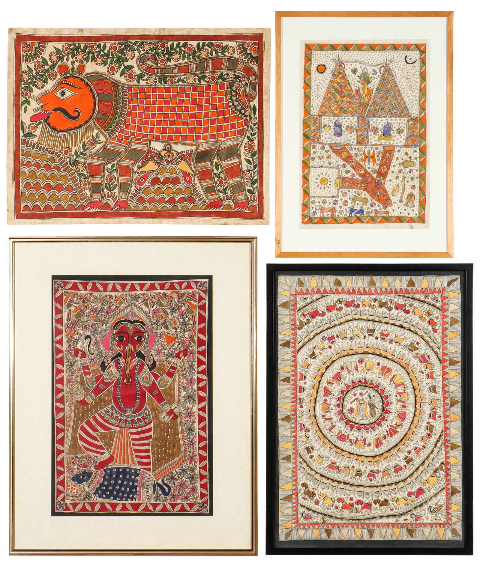 Group of (4) 20th c. Indian Paintings (1 of 6)