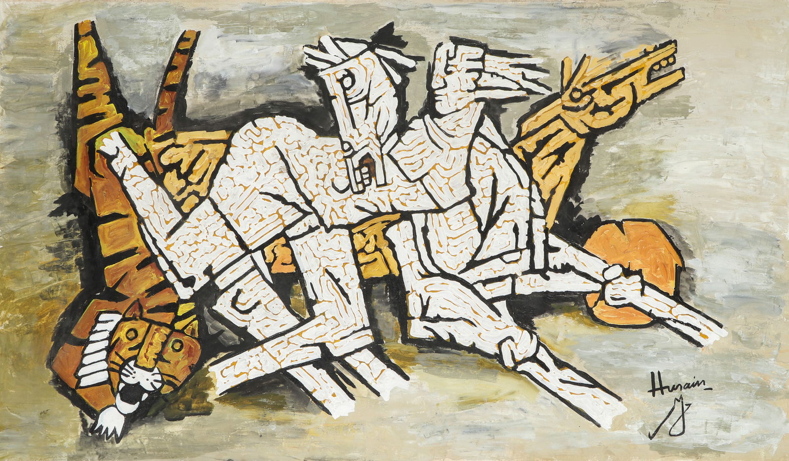 Maqbool Fida Husain (Indian, 1915-2011) Painting (1 of 4)