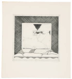 David Lynch (American, b. 1946) "Garden": David Lynch (American, b. 1946) "Garden", 1969, etching, numbered, titled and signed, from an edition of 90. Unframed. Size: 13.75'' x 13.75'', 35 x 35 cm (plate); 22'' x 20'', 56 x 51 cm (sheet).