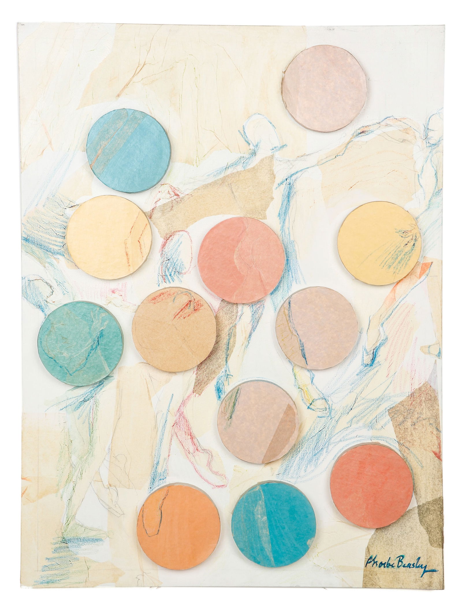 Phoebe Beasley (American, b. 1943) "Maroon Moon" (1 of 4)