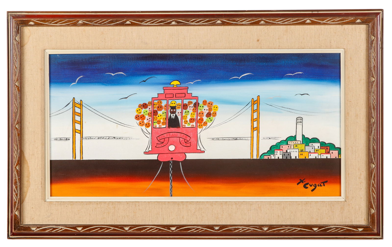 Xavier Cugat (1898-1990) "San Francisco Street Car" (1 of 3)