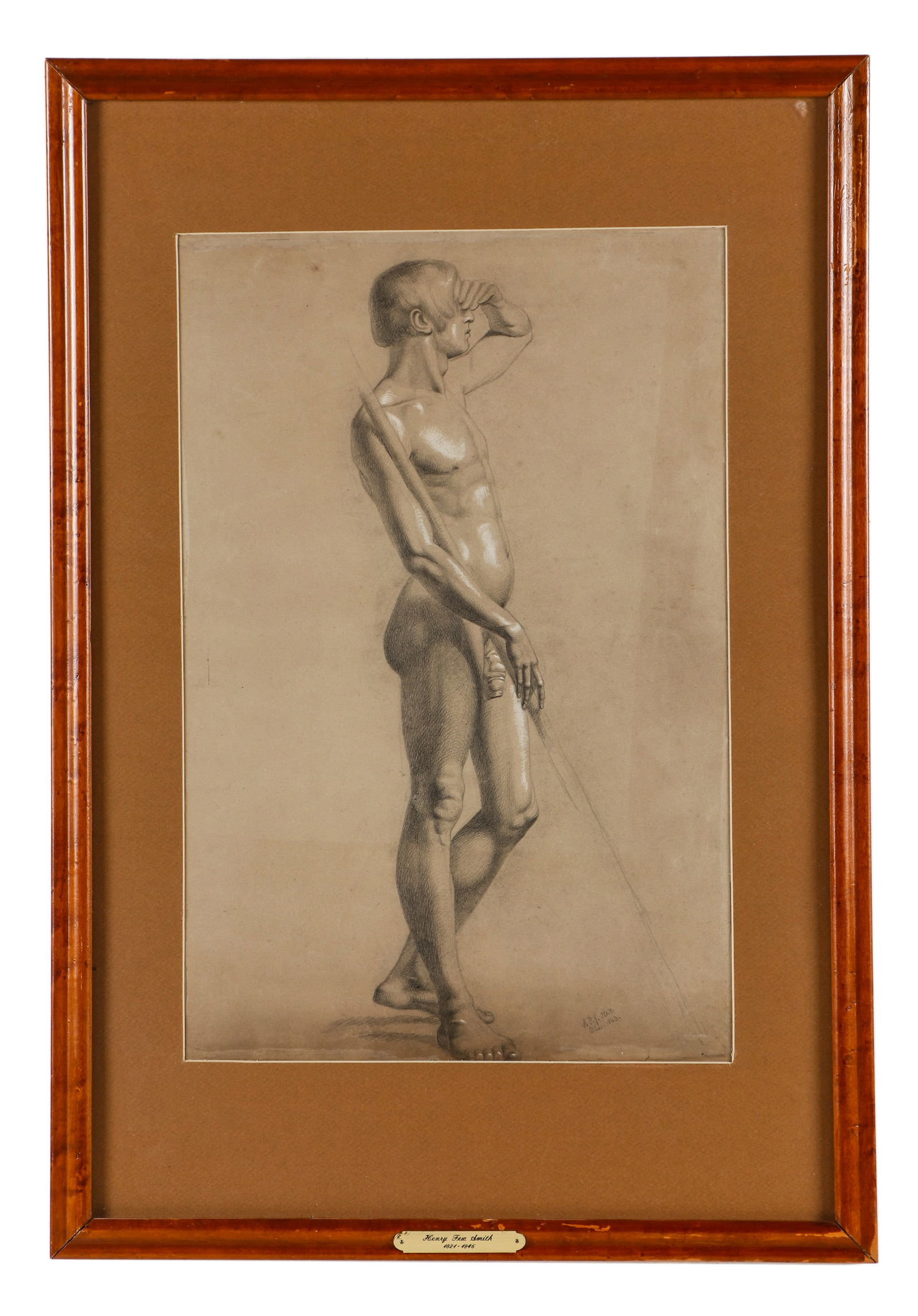 Henry Fewsmith (American, 1821-1846) "Figure Study" (1 of 4)