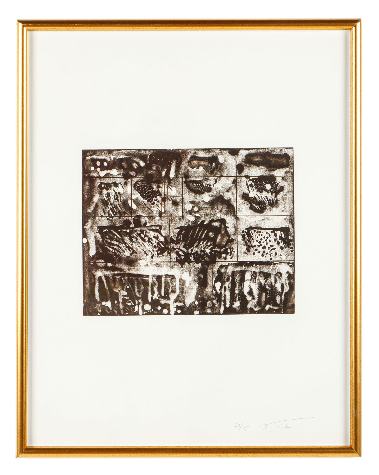 Pat Steir (American, b. 1940) "Sepia Rainclouds" (1 of 3)