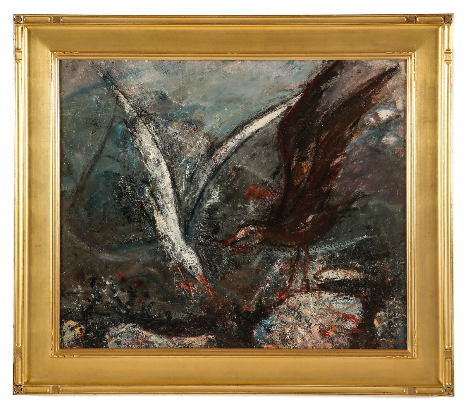 Vladimir Lebedev (1911- 1989) "Sea Gulls" (1 of 4)