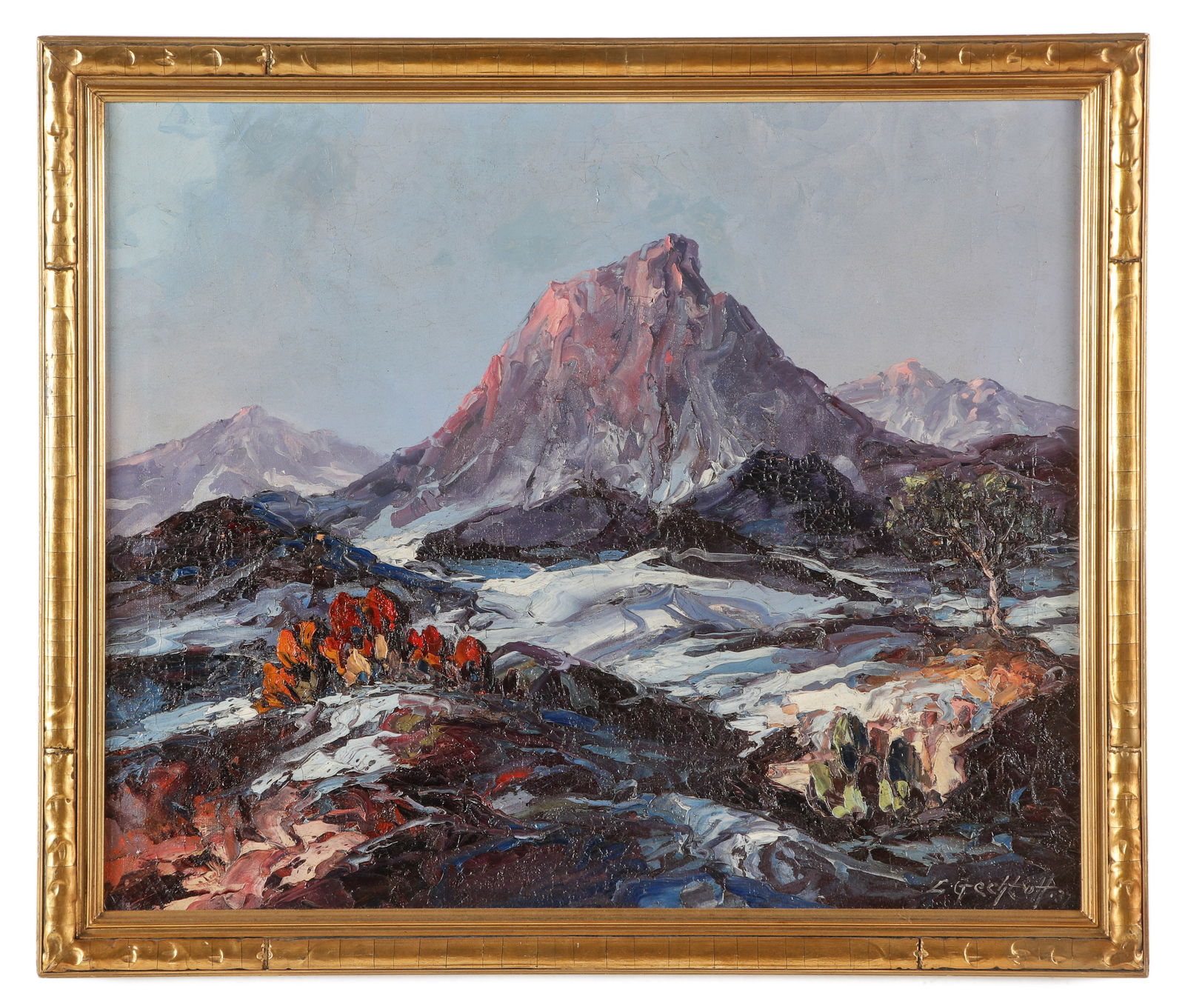 Lenoid Gechtoff (1883-1941) "Western Winter Landscape" (1 of 4)