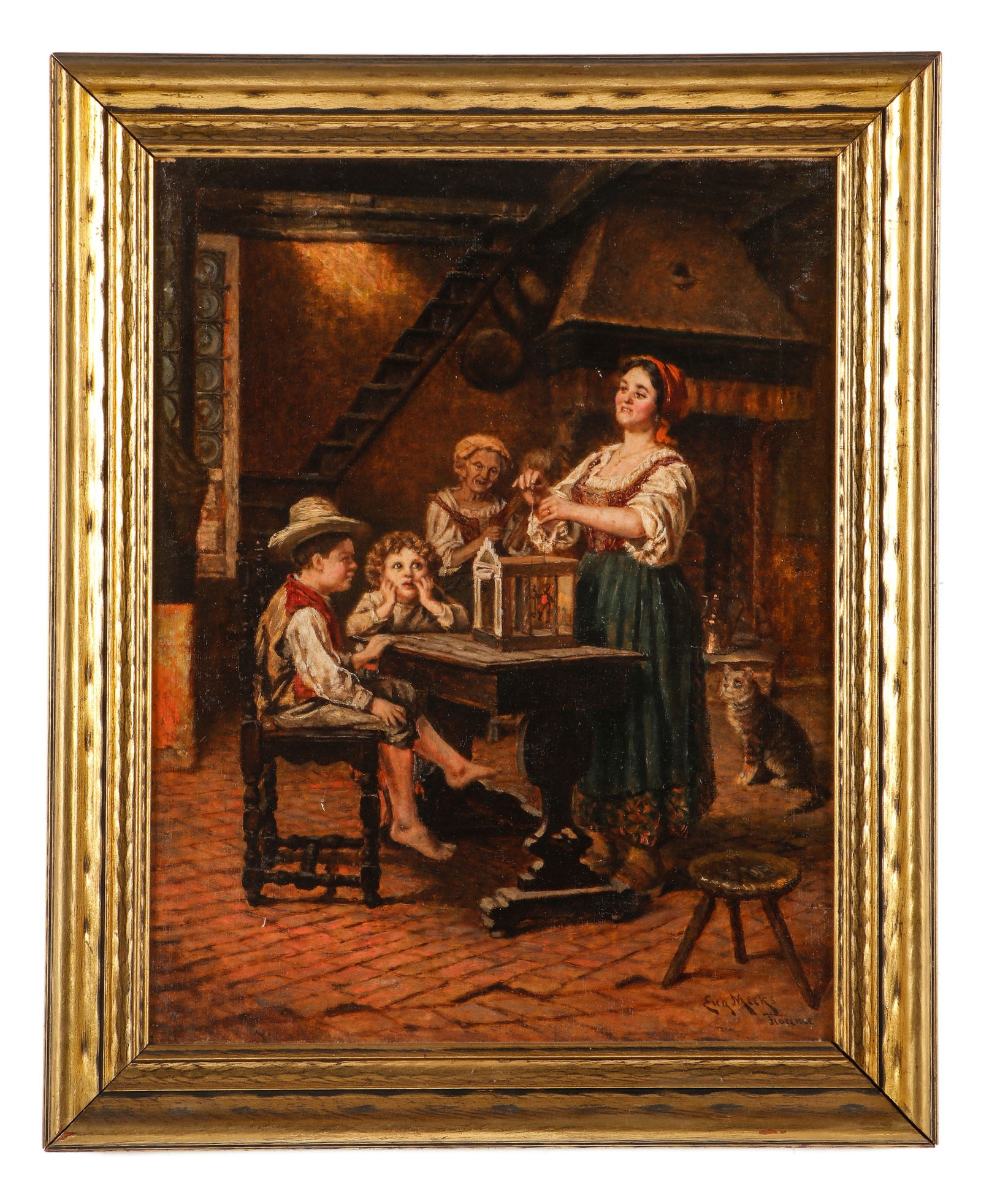 Eugene Meeks (1843-1916) "Children At A Puppet Show" (1 of 3)