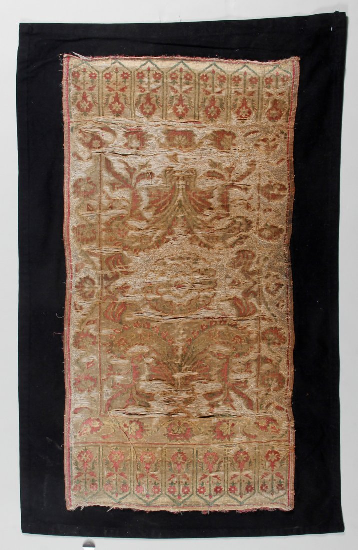 18th C Venetian or Ottoman Silk Velvet Yastik: 18th C Venetian or Ottoman Silk Velvet Yastik. Prov: Samy and Sara Rabinovic. Size: 2'2" x 4' (66.04 x 121.92 cm).