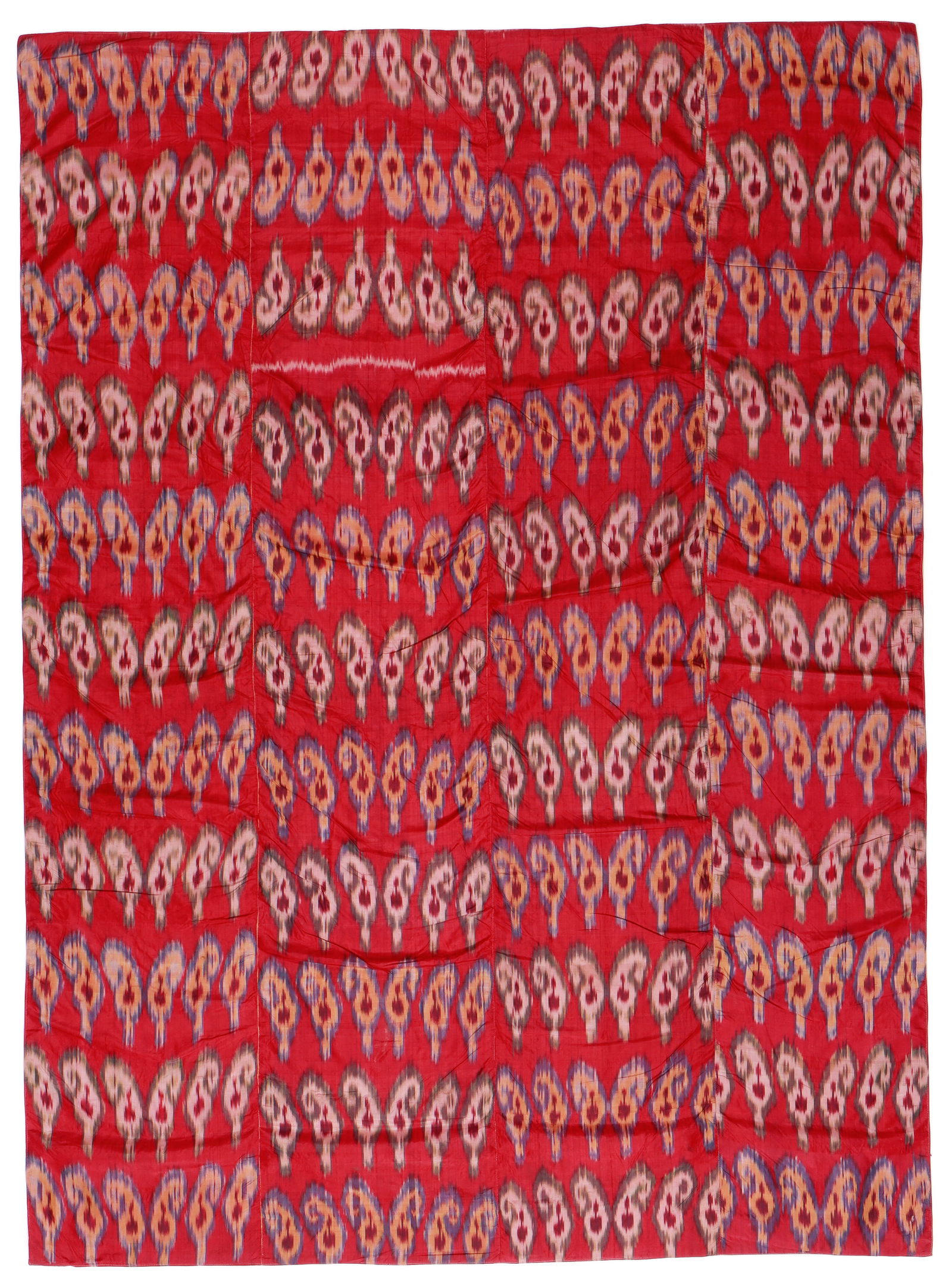 Silk Ikat Hanging, Uzbekistan, 19th C., 4'11'' x 6'9'' (1 of 3)