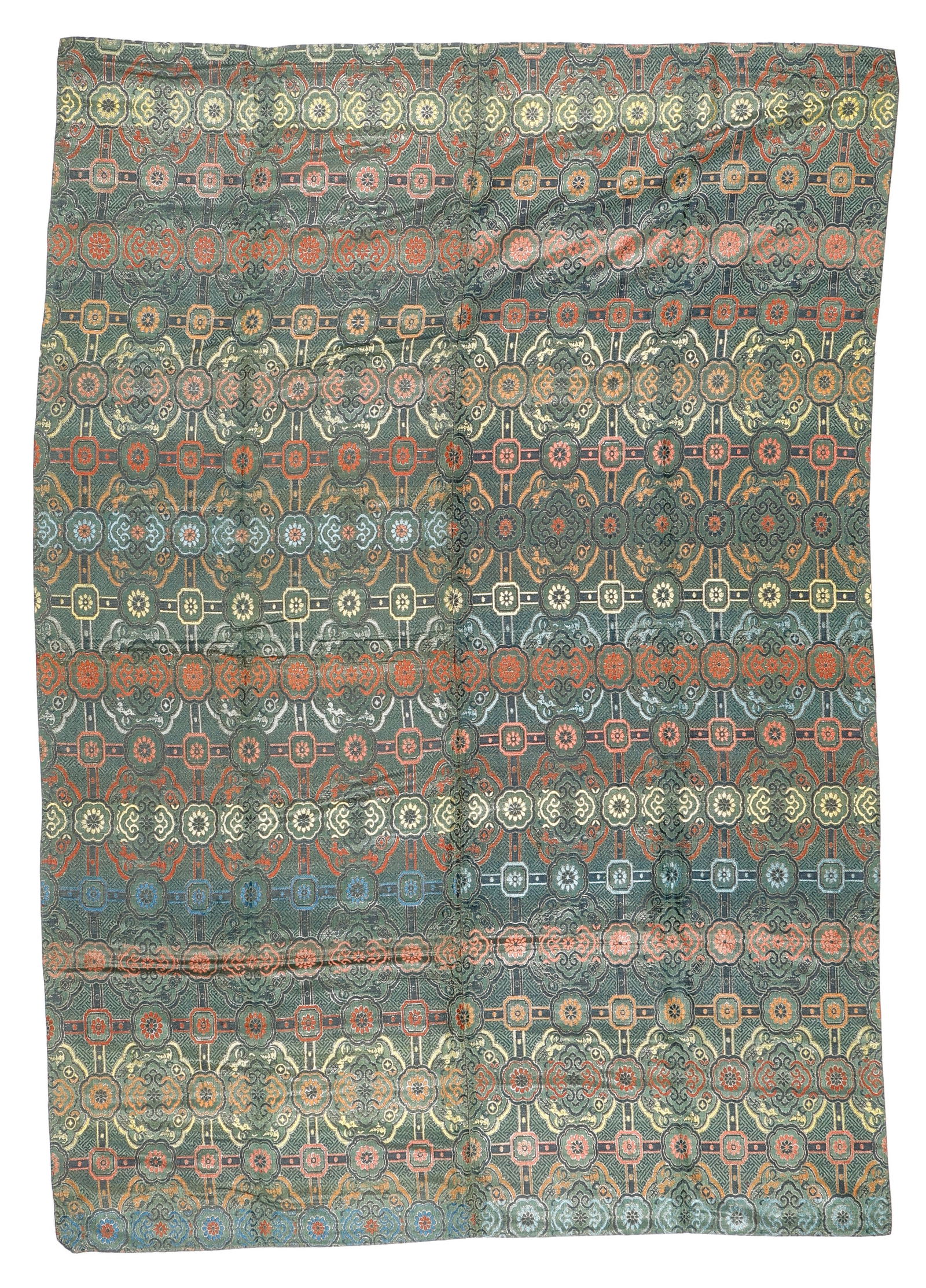 Antique Chinese Silk Bed Cover, 6'3'' x 4'4'' (1 of 4)