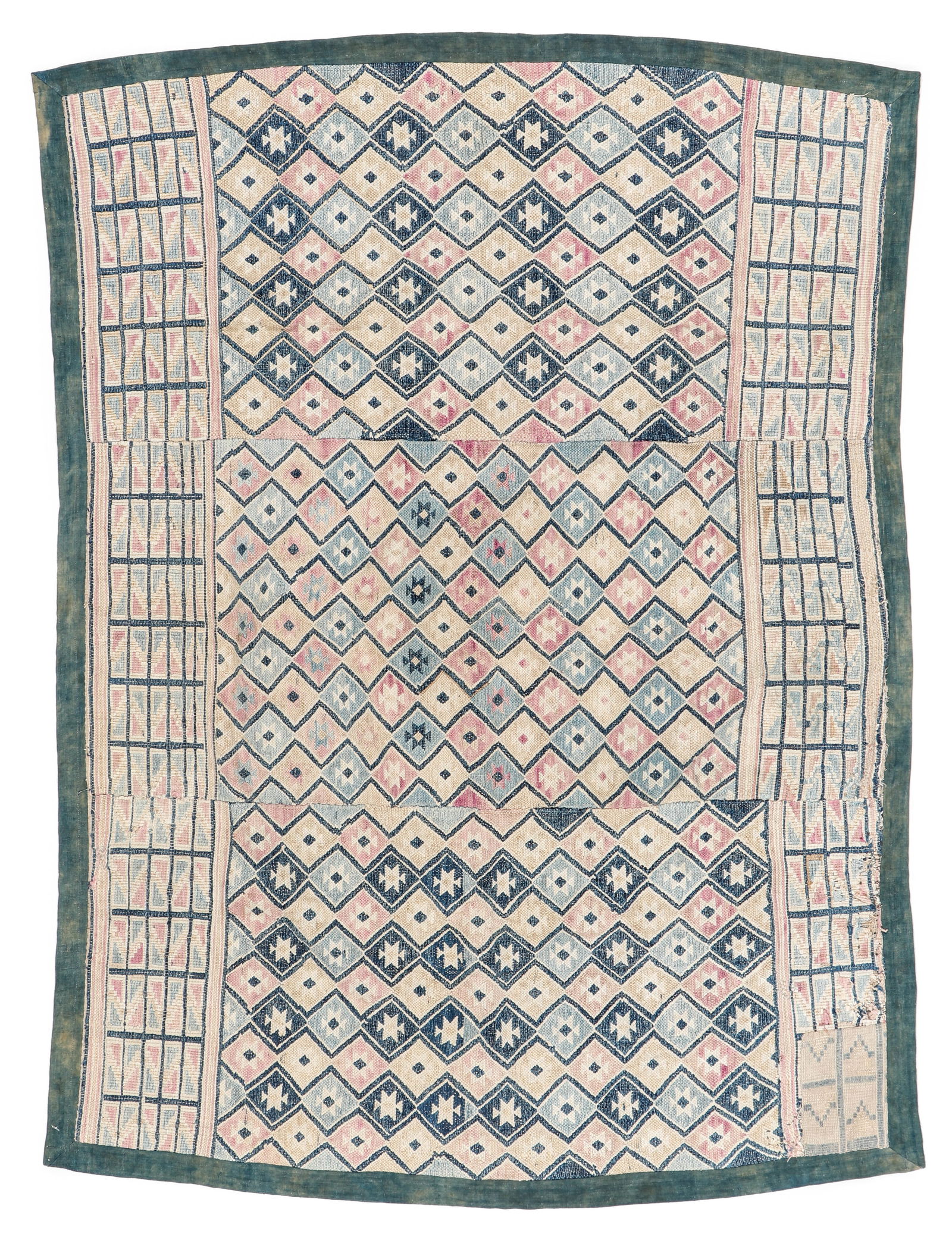 Tujia Woven Cotton Blanket, S. China, 19th C. (1 of 3)
