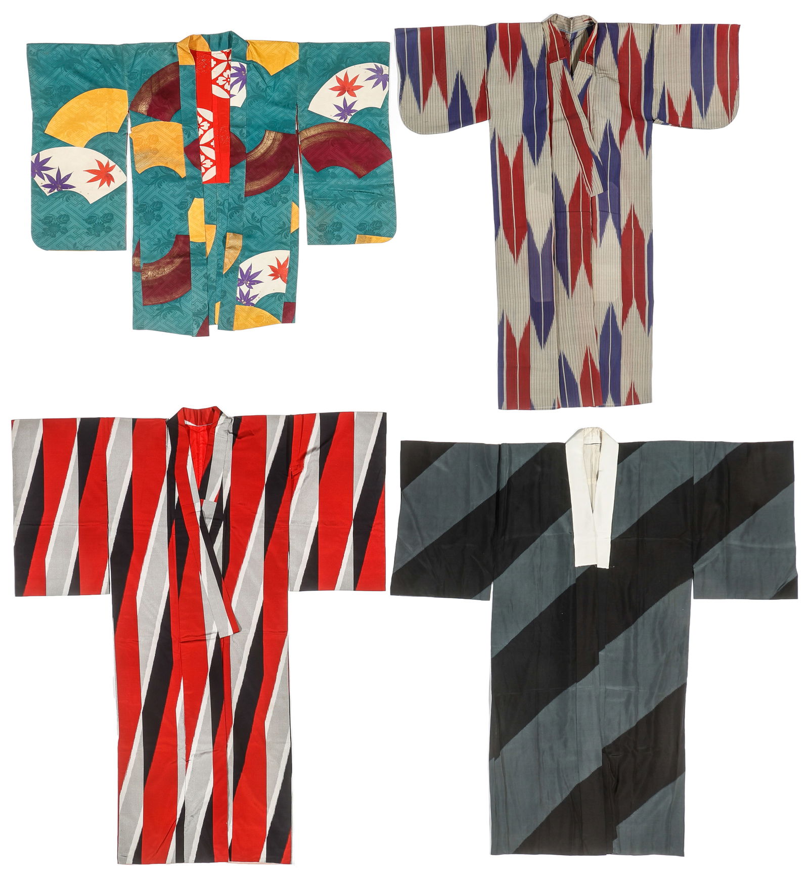 4 Kimono Robes, Japan, Early/Mid 20th C. (1 of 6)