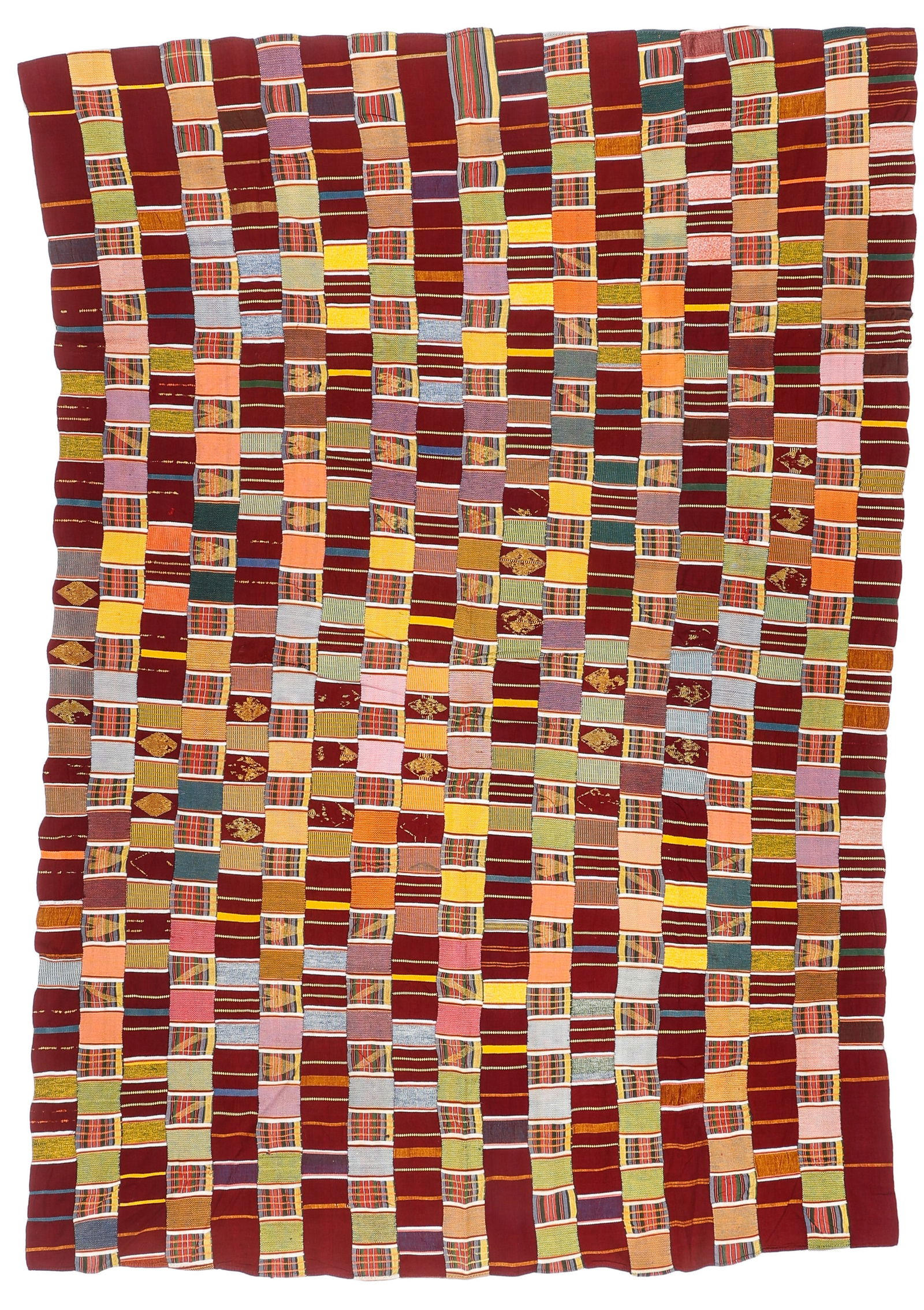 Antique Ewe Kente Cloth, West Africa, 7'10'' x 5'8'' (1 of 4)