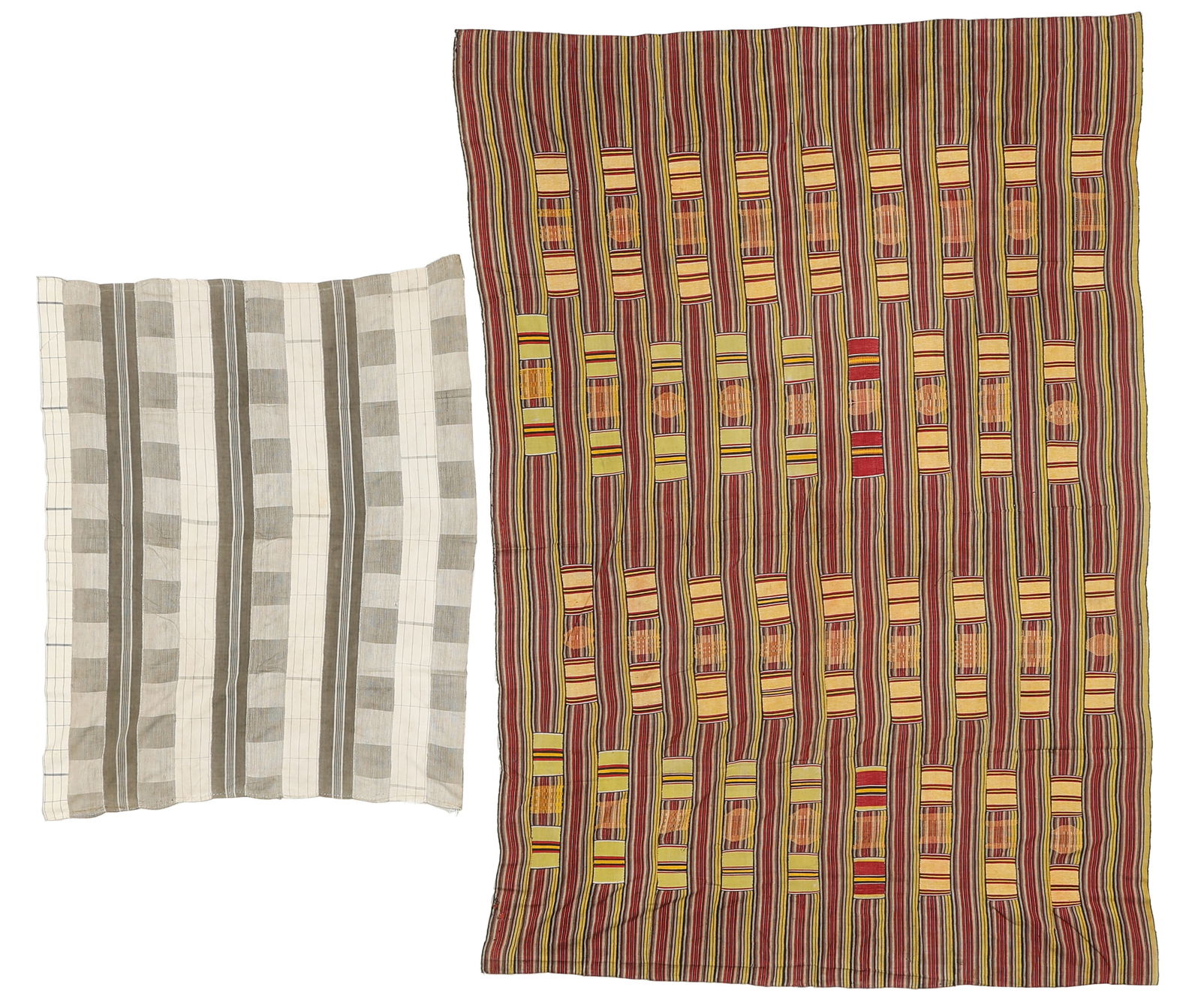 2 Antique Ewe Kente Cloth, Togo, West Africa (1 of 5)