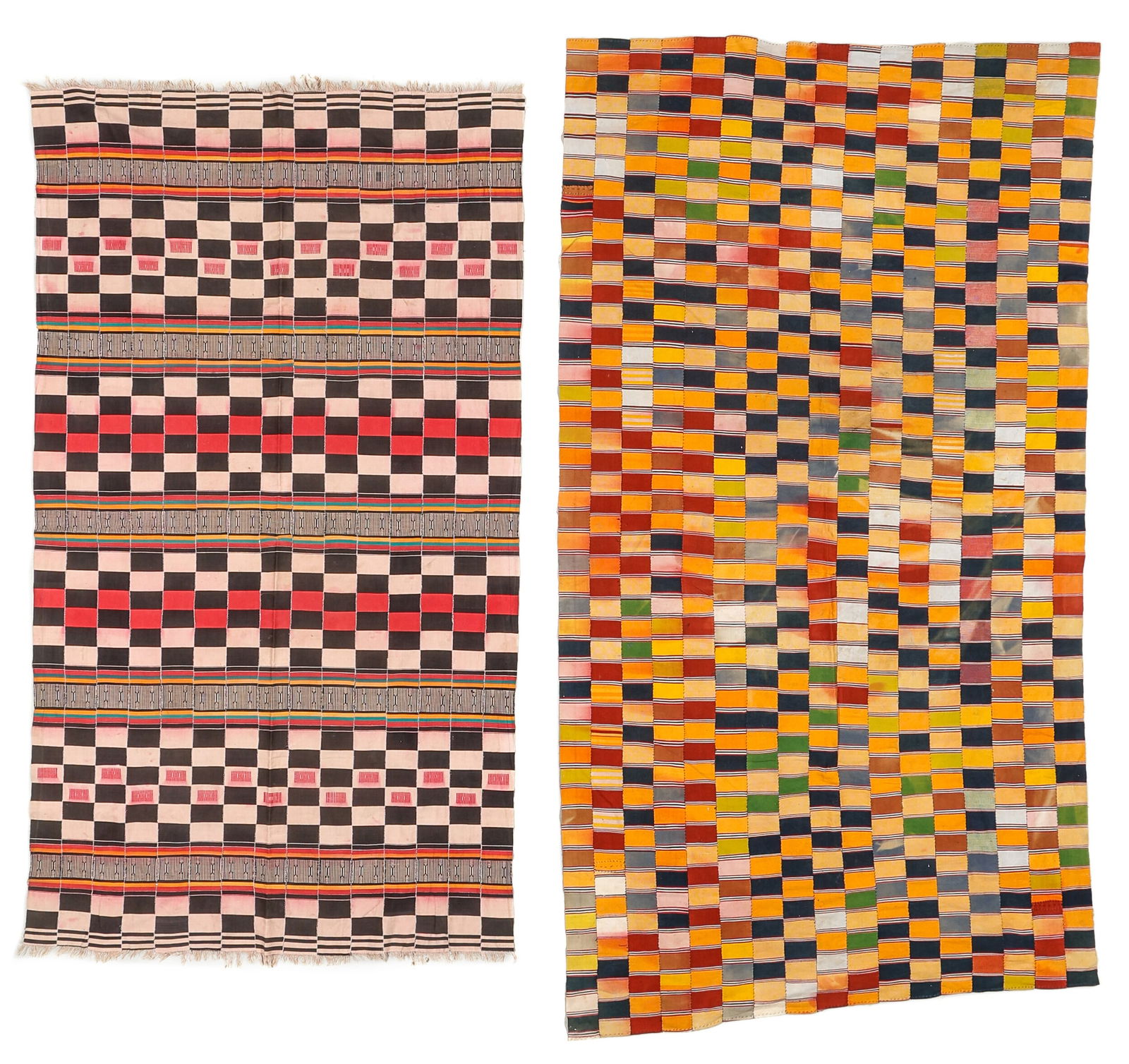 2 Ewe Kente Textiles, West Africa (1 of 5)