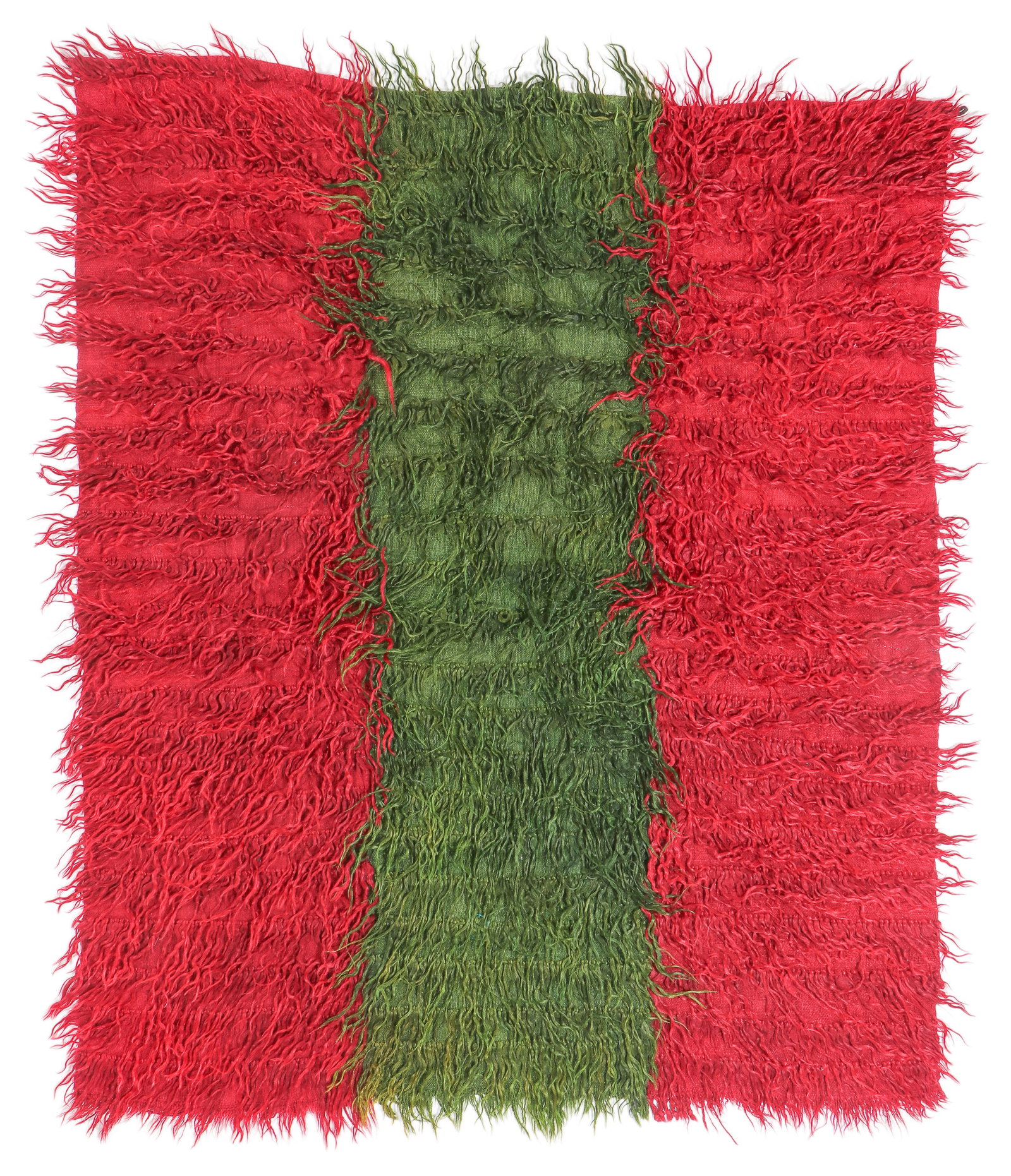 Central Anatolian Filikli, Turkey, Ca. 1900, 4'2'' x 5'0'': Central Anatolian Filikli, Turkey, Ca. 1900, 4'2'' x 5'0'' (127 x 152 cm). Weight: 6 lbs. Material: mohair wool pile, wool warp, wool weft. Provenance: John T. Wertime Minimalist Collection.