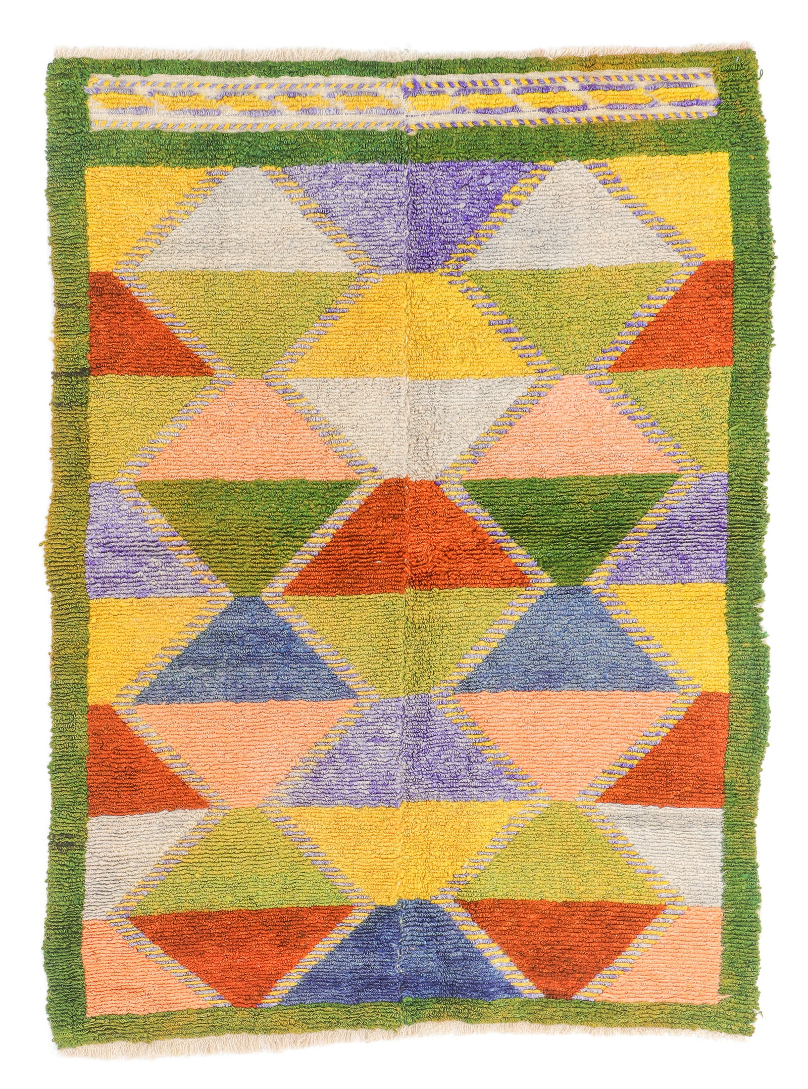 Anatolian Chekme Tulu Rug, Konya Area, Turkey, Mid 20th C., 3'6'' x 4'10'': Anatolian Chekme Tulu Rug, Konya Area, Turkey, Mid 20th C., 3'6'' x 4'10'' (107 x 147 cm). Weight: 6 lbs. Wool. Provenance: John T. Wertime Minimalist Collection.